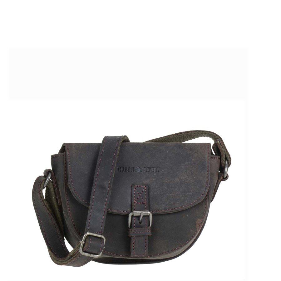 Umhängetasche Leder 22x15cm "Vintage Revival" tabakbraun | Greenburry.