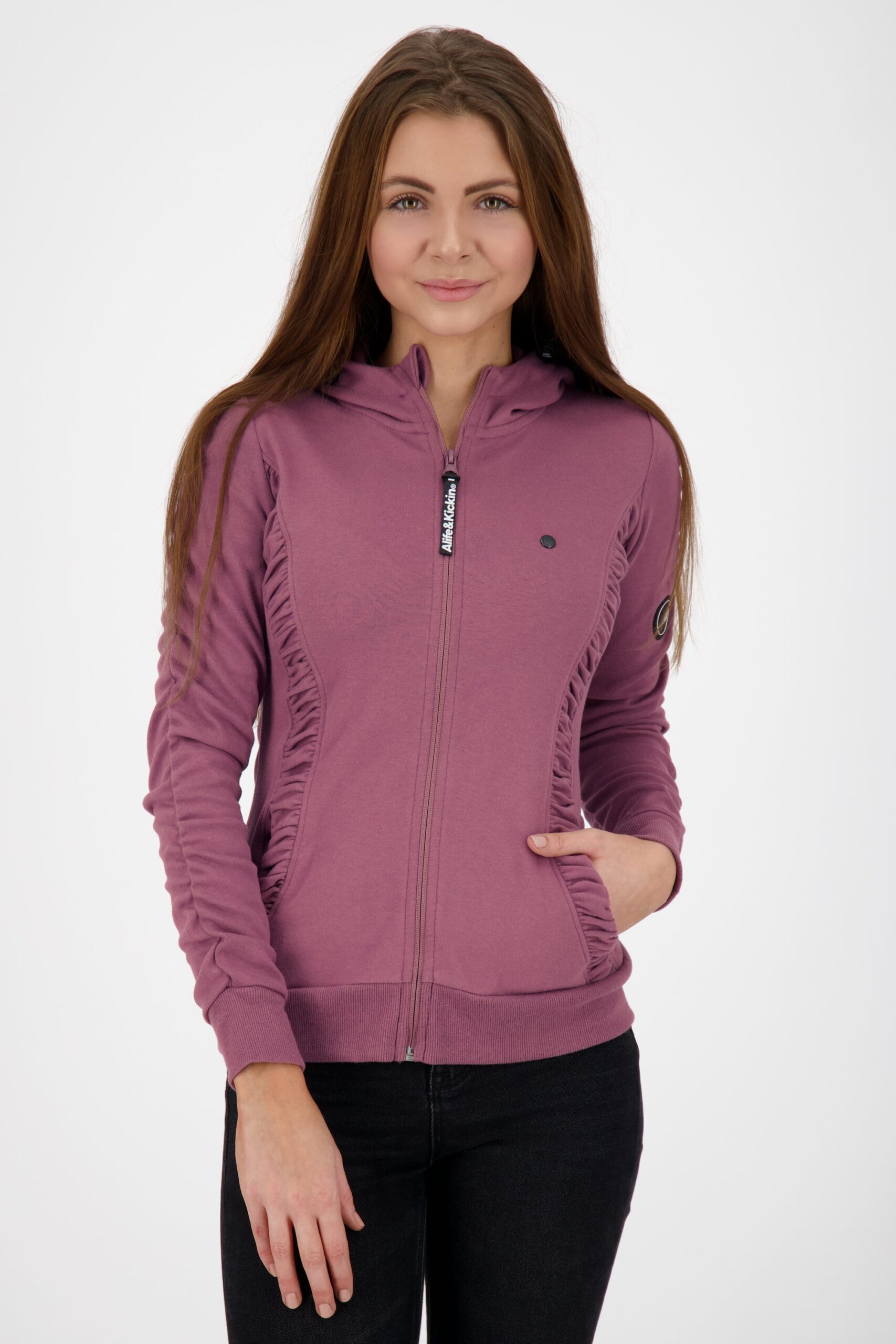 Bequeme Damen-Sweatjacke LuisaAK A Violett