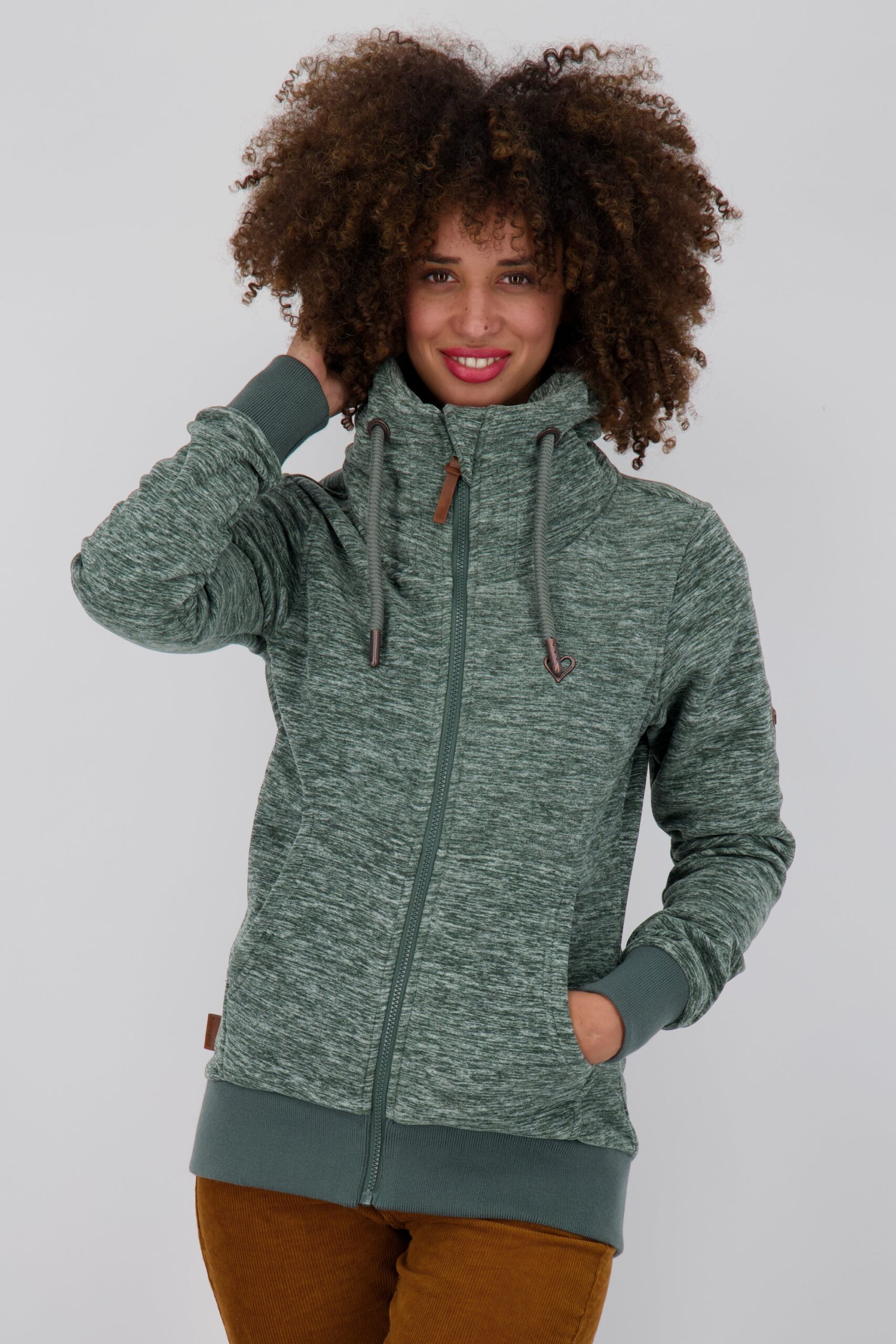 Damenfleecejacke VivianAK F von Alife and Kickin für den perfekten Wohlfühl-Look Dunkelgrün