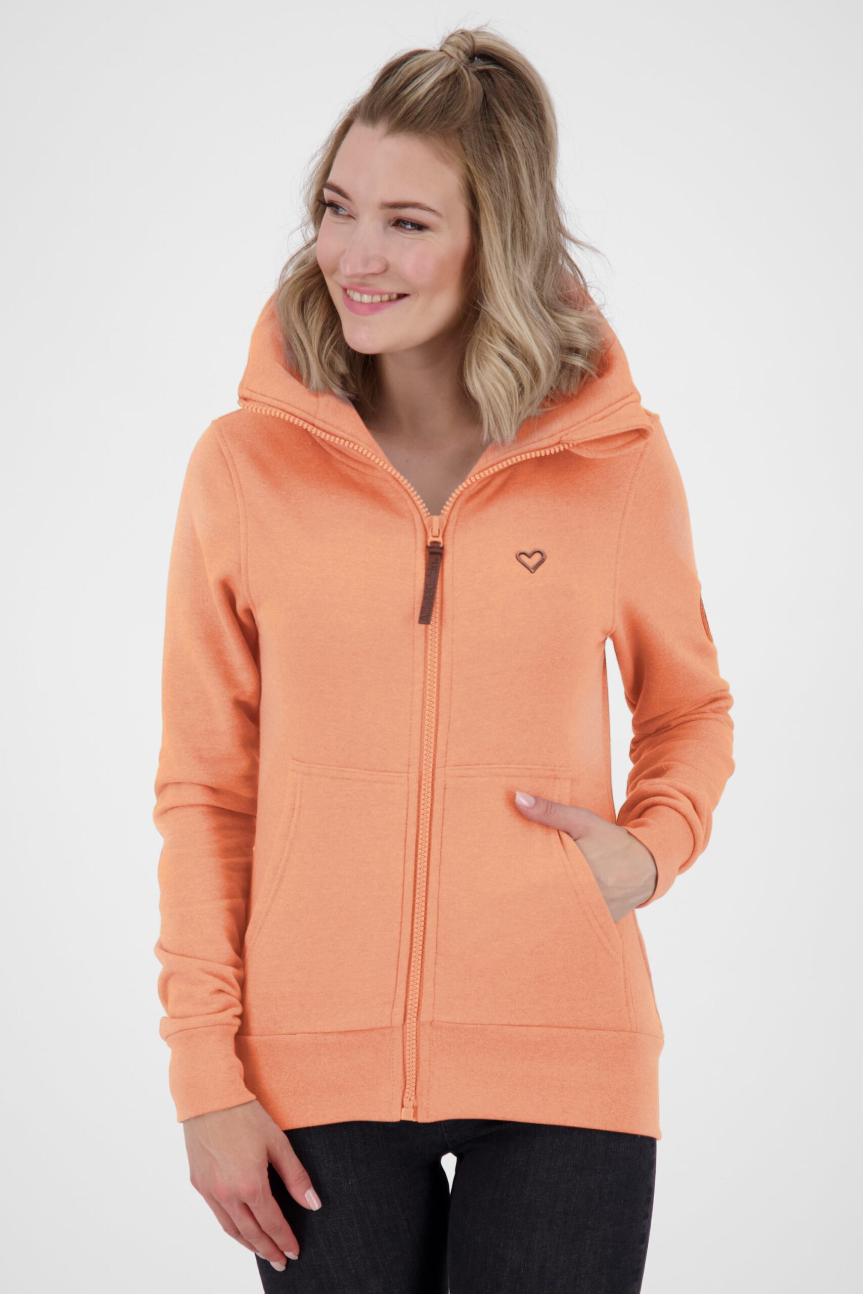Damen Sweatjacke VianaAK A - Weiche Sweatqualität und trendiger Look Orange
