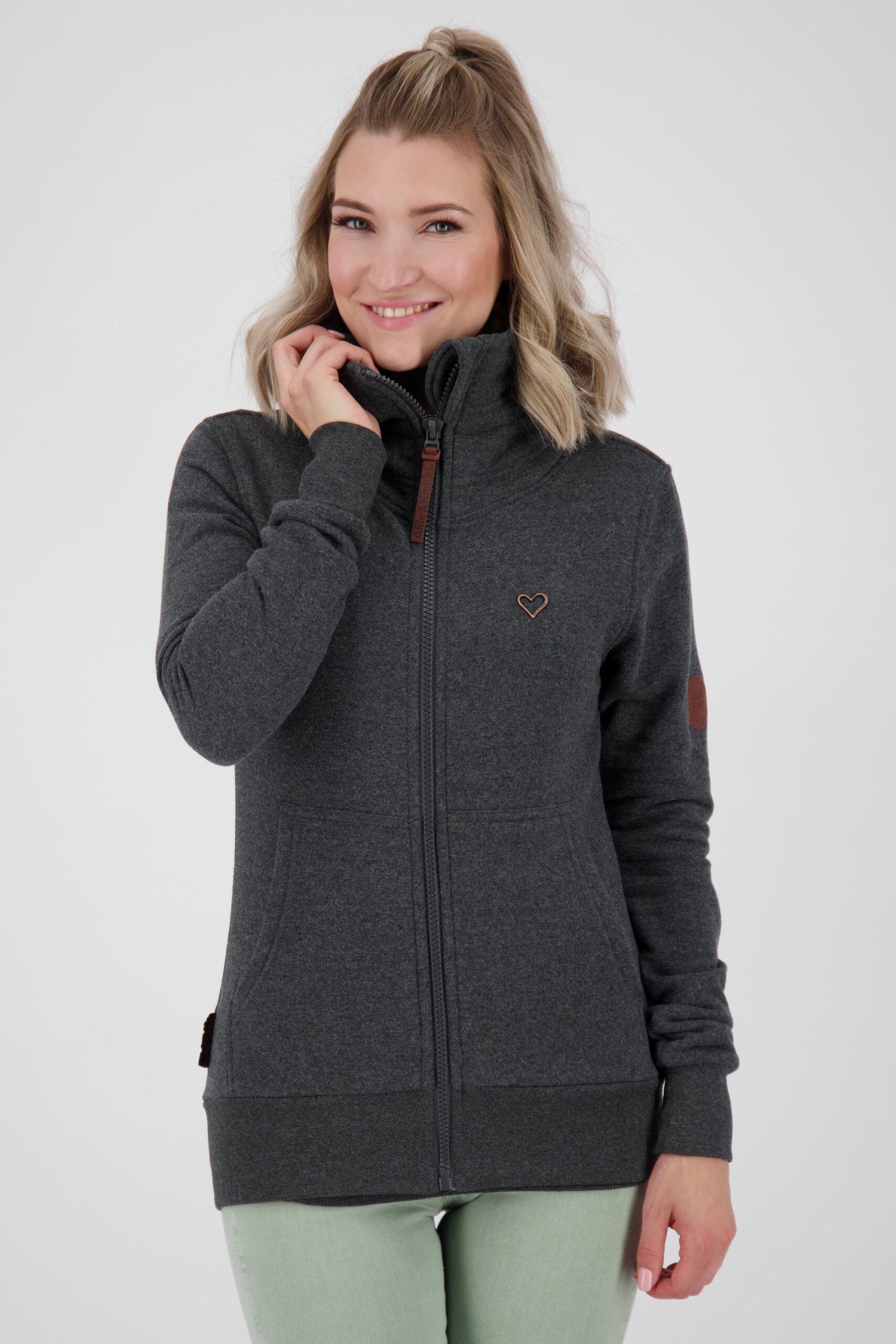 Damen Sweatjacke VianaAK A - Weiche Sweatqualität und trendiger Look Schwarz