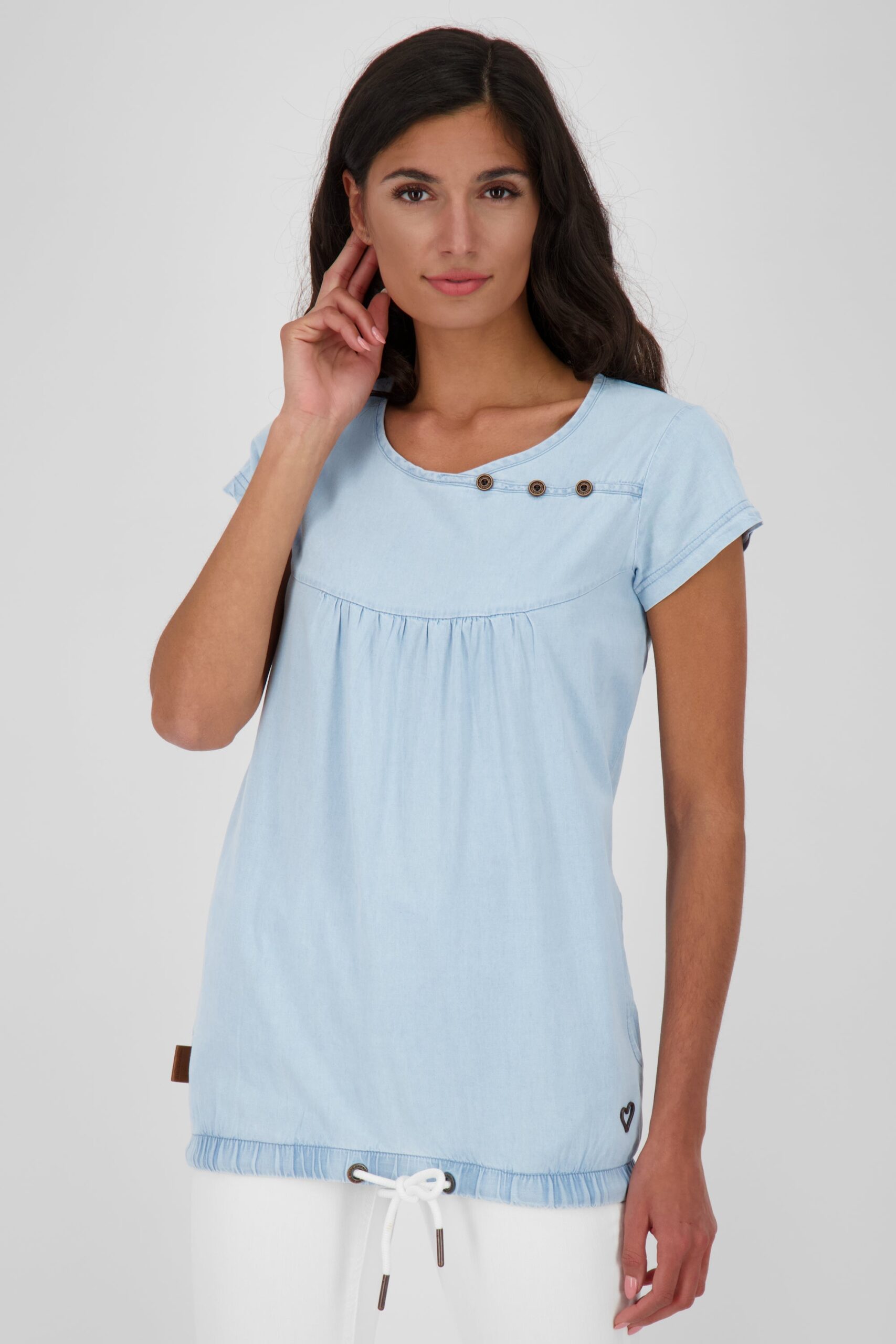 Damen-Freizeitshirt SummerAK DNM mit praktischen Details Hellblau