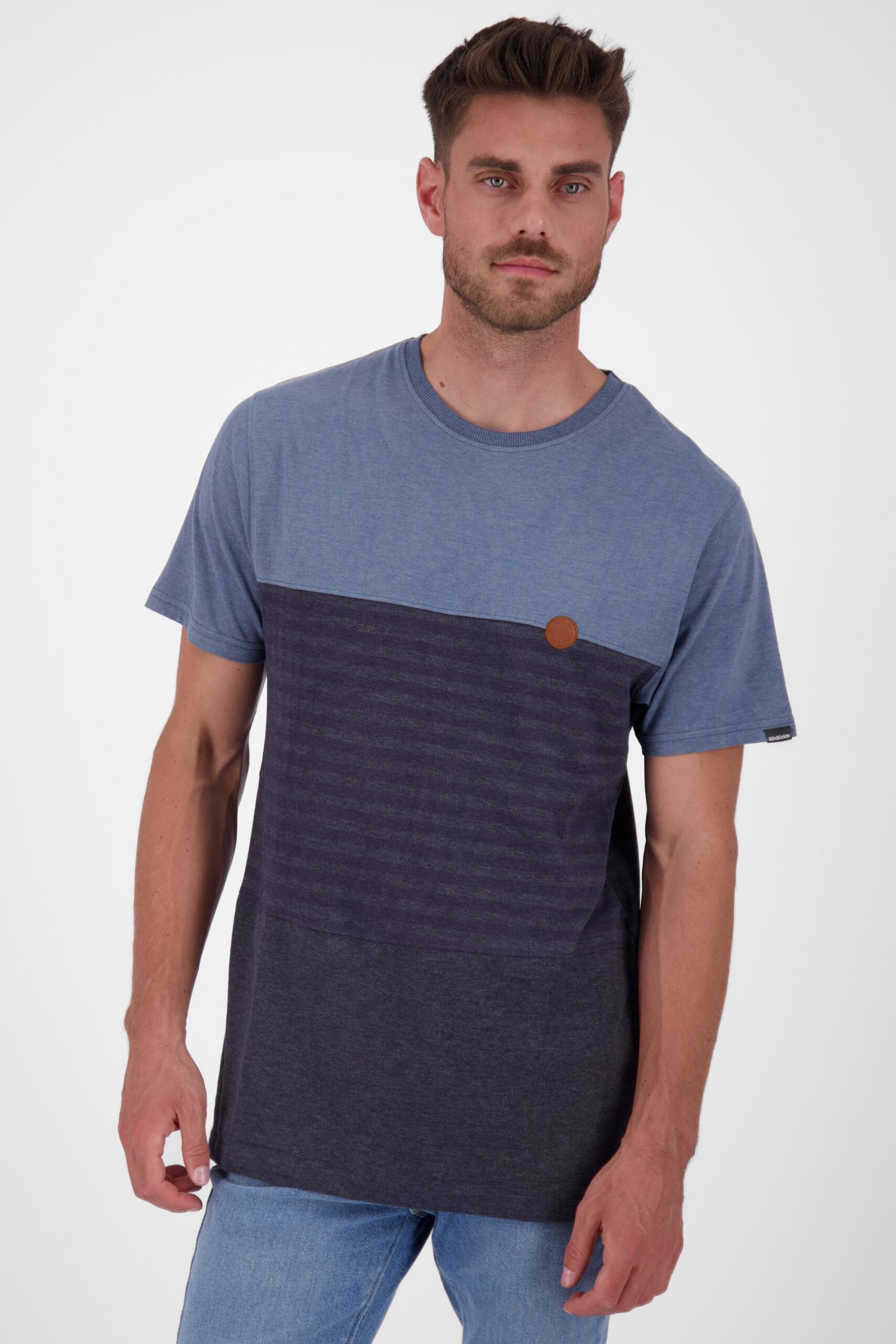 BenAK Z T-Shirt Herren mit Streifen Dunkelblau