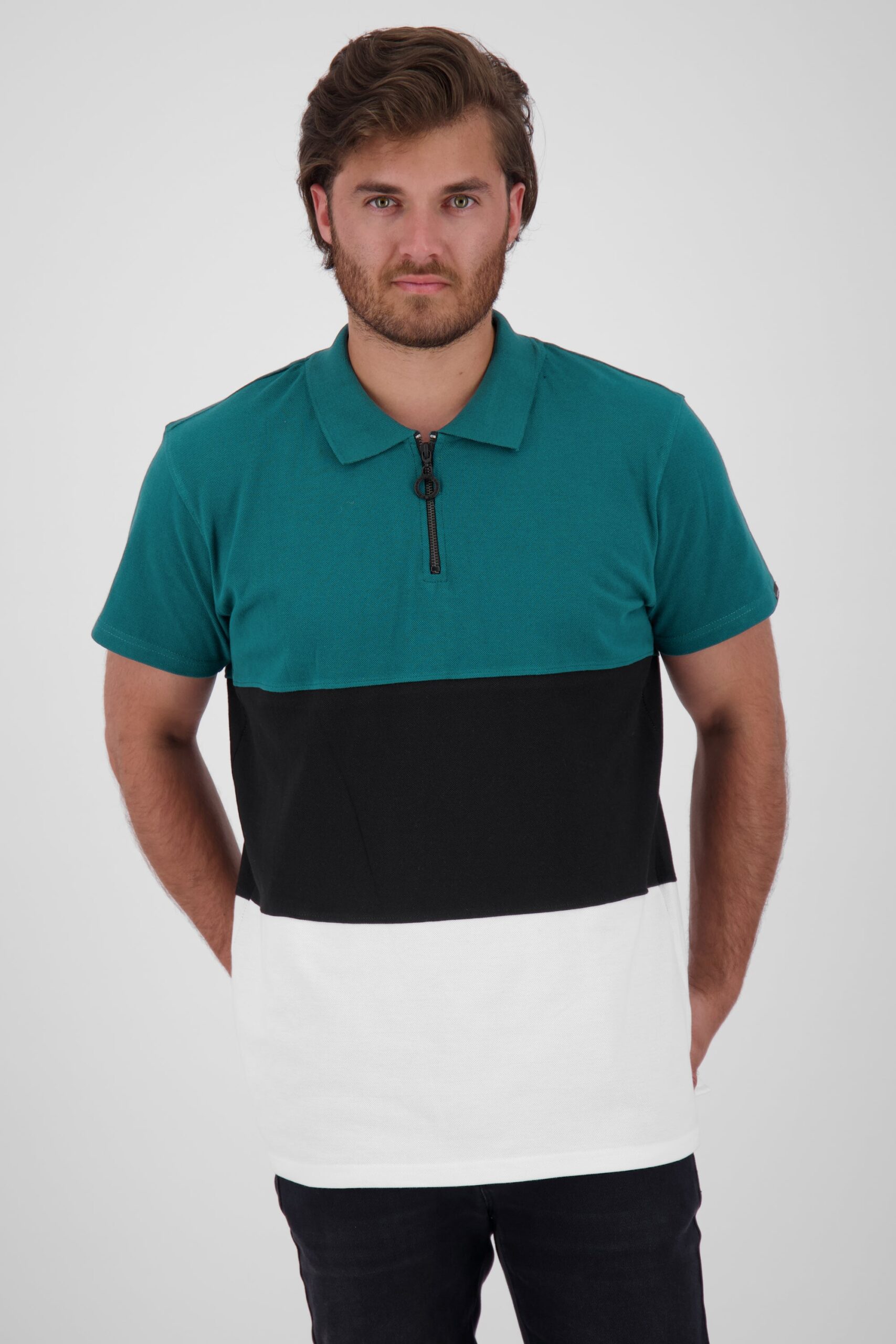 Herren-Poloshirt PaoloAK A in klassischem Design für den Sommer Dunkelgrün