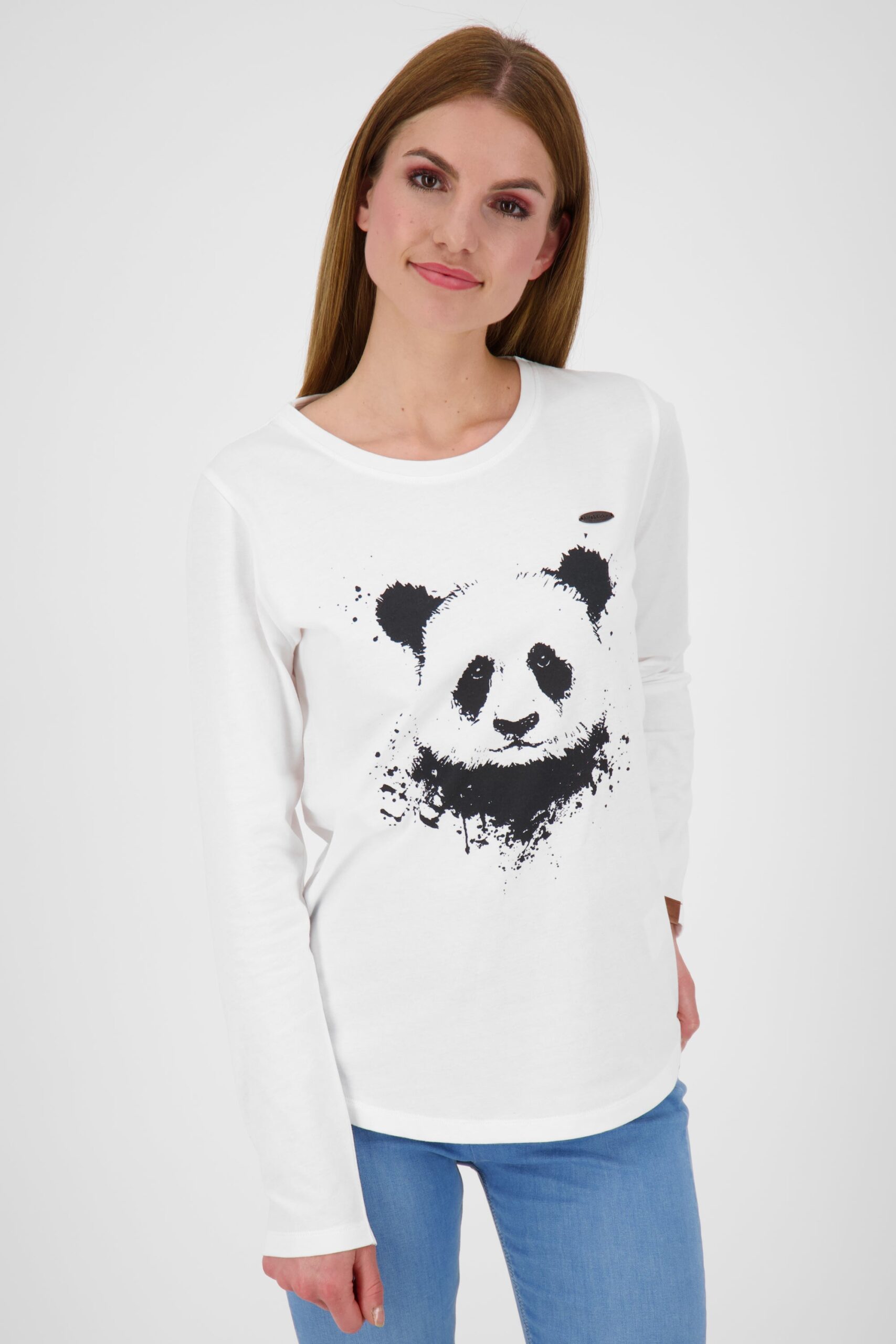 Damen Longsleeve mit LeaAK C Print - Be different! Weiß