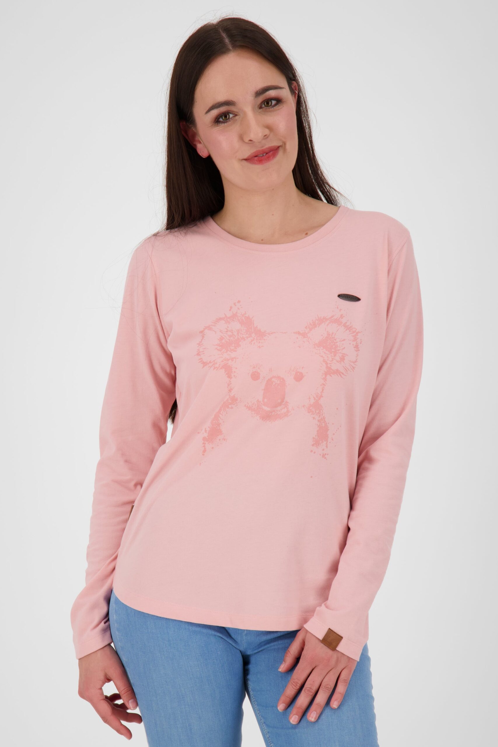 Damen Longsleeve mit LeaAK C Print - Be different! Rosa