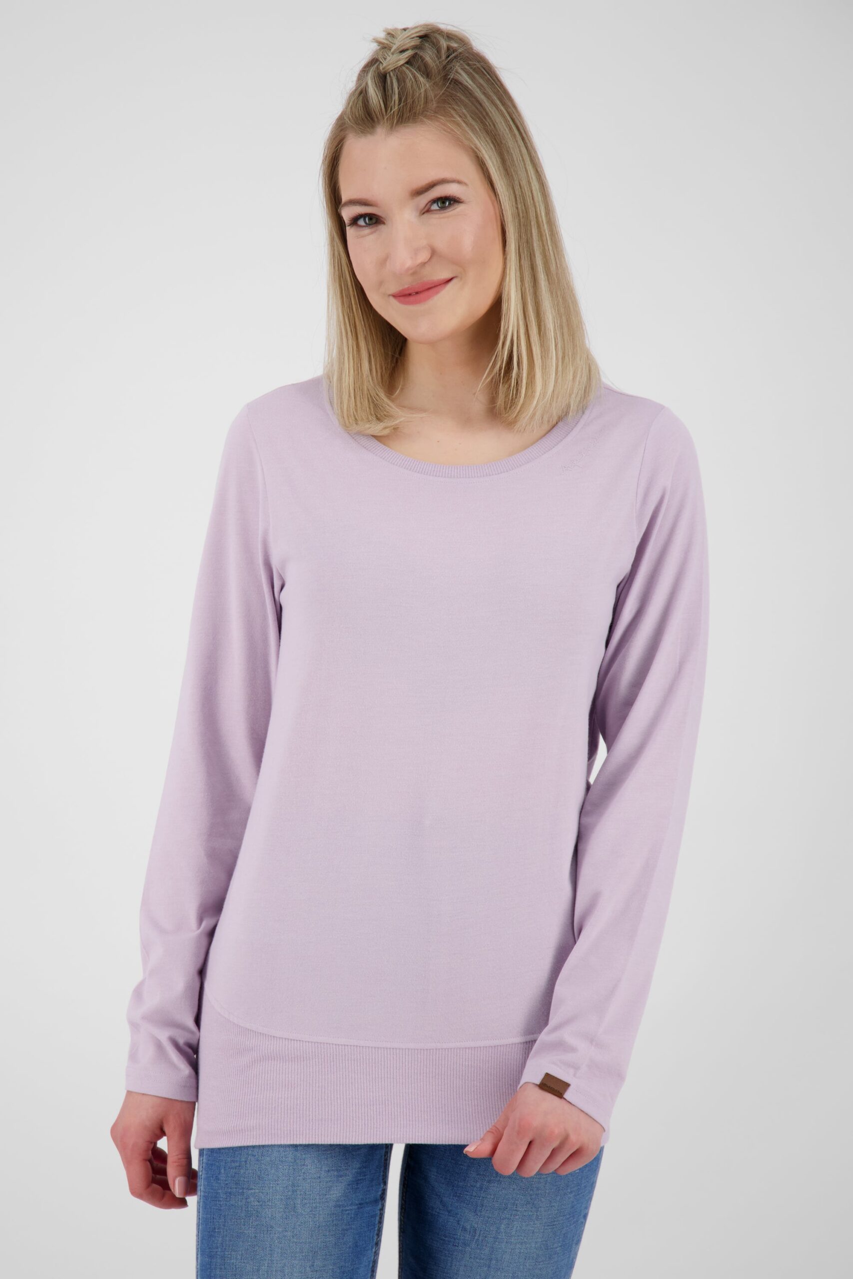CoralieAK A Damen Langarmshirt in verschiedenen Farben Violett