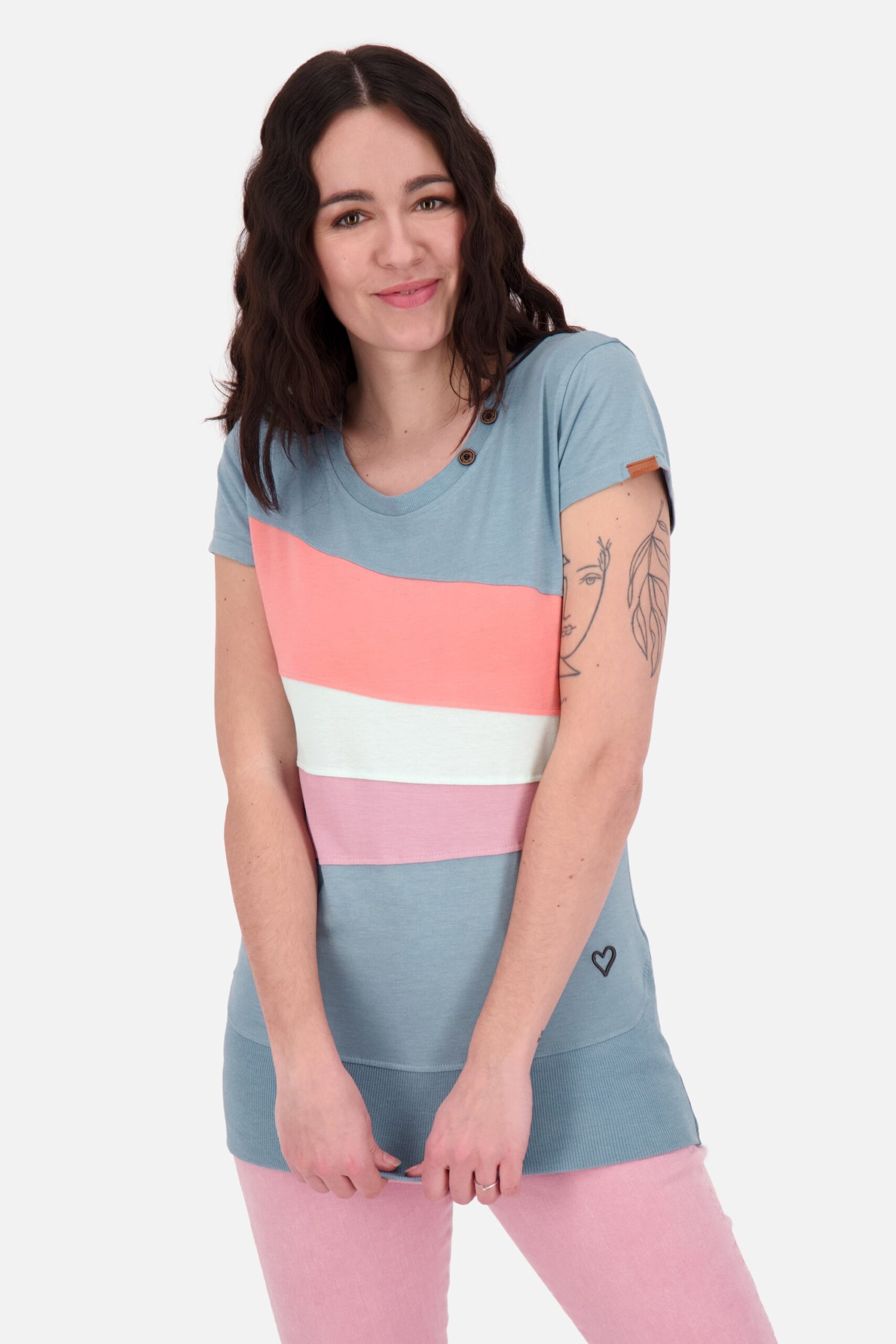 ClementinaAK A T-Shirt Damen - Trendpiece für den Sommer Grau