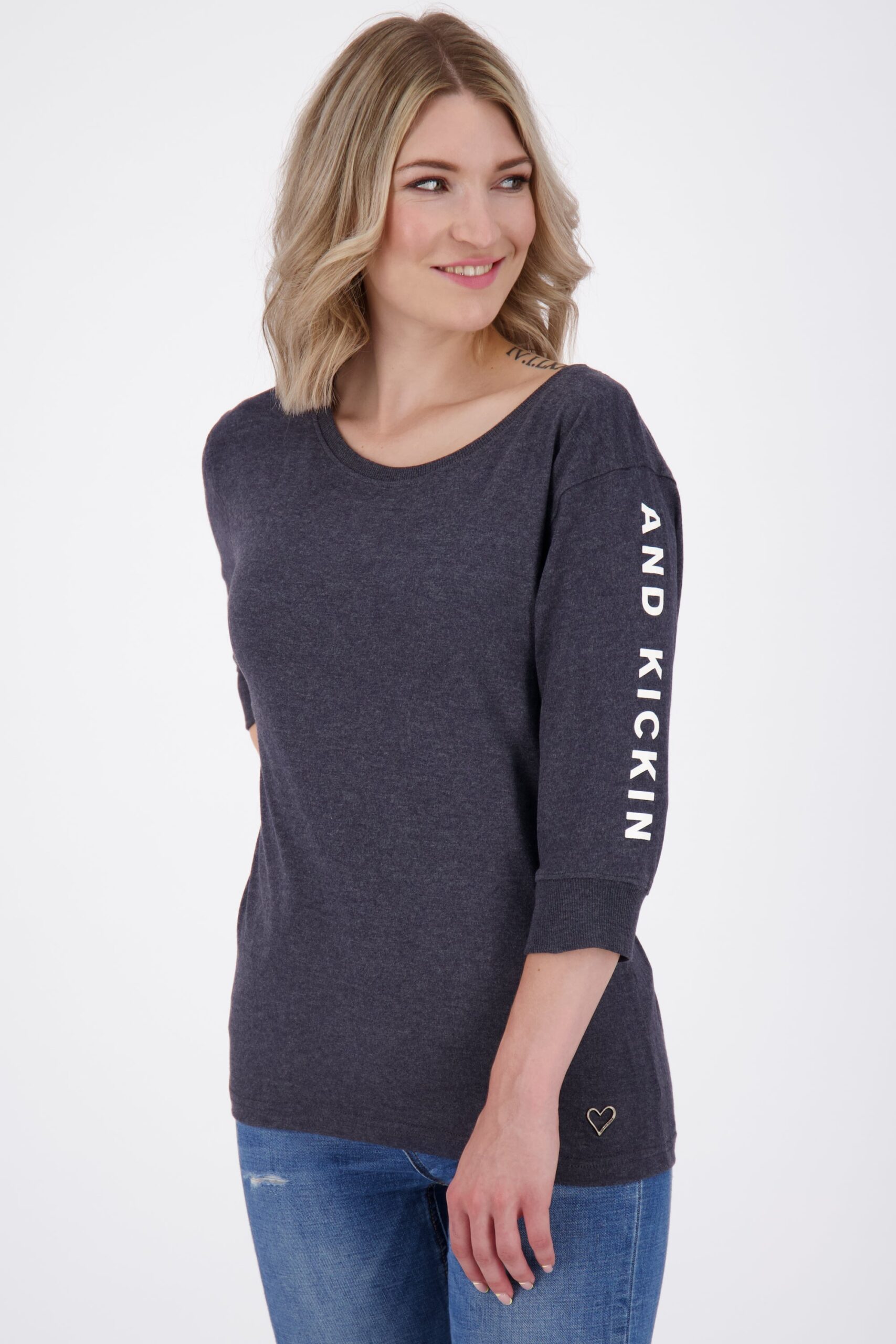 ClaudeAK A T-Shirt Damen Dunkelblau