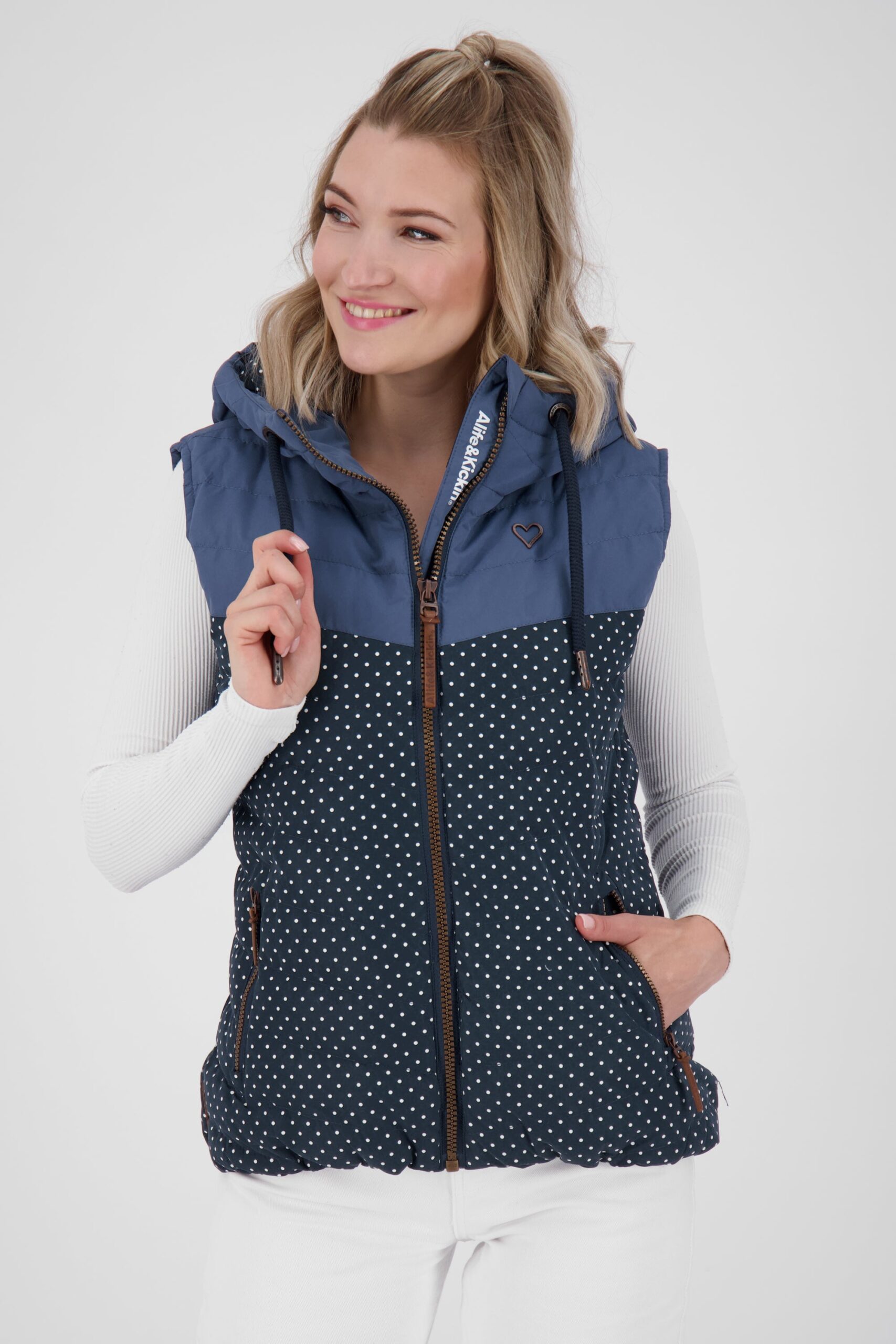 CherryAK B Steppweste Damen Dunkelblau