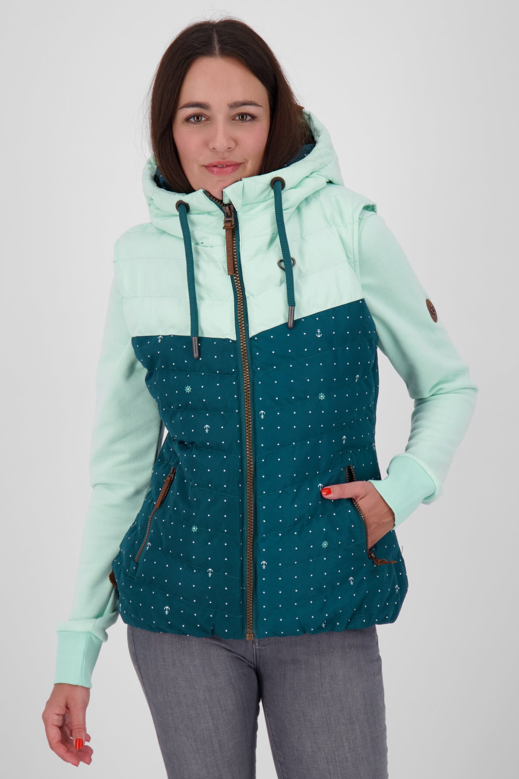 CherryAK B Steppweste Damen Dunkelgrün