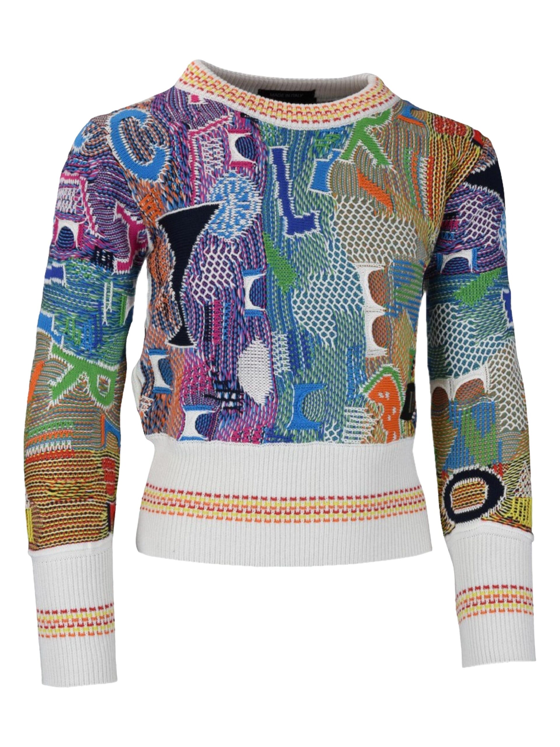 Allover Maedchen Pullover mit Muster