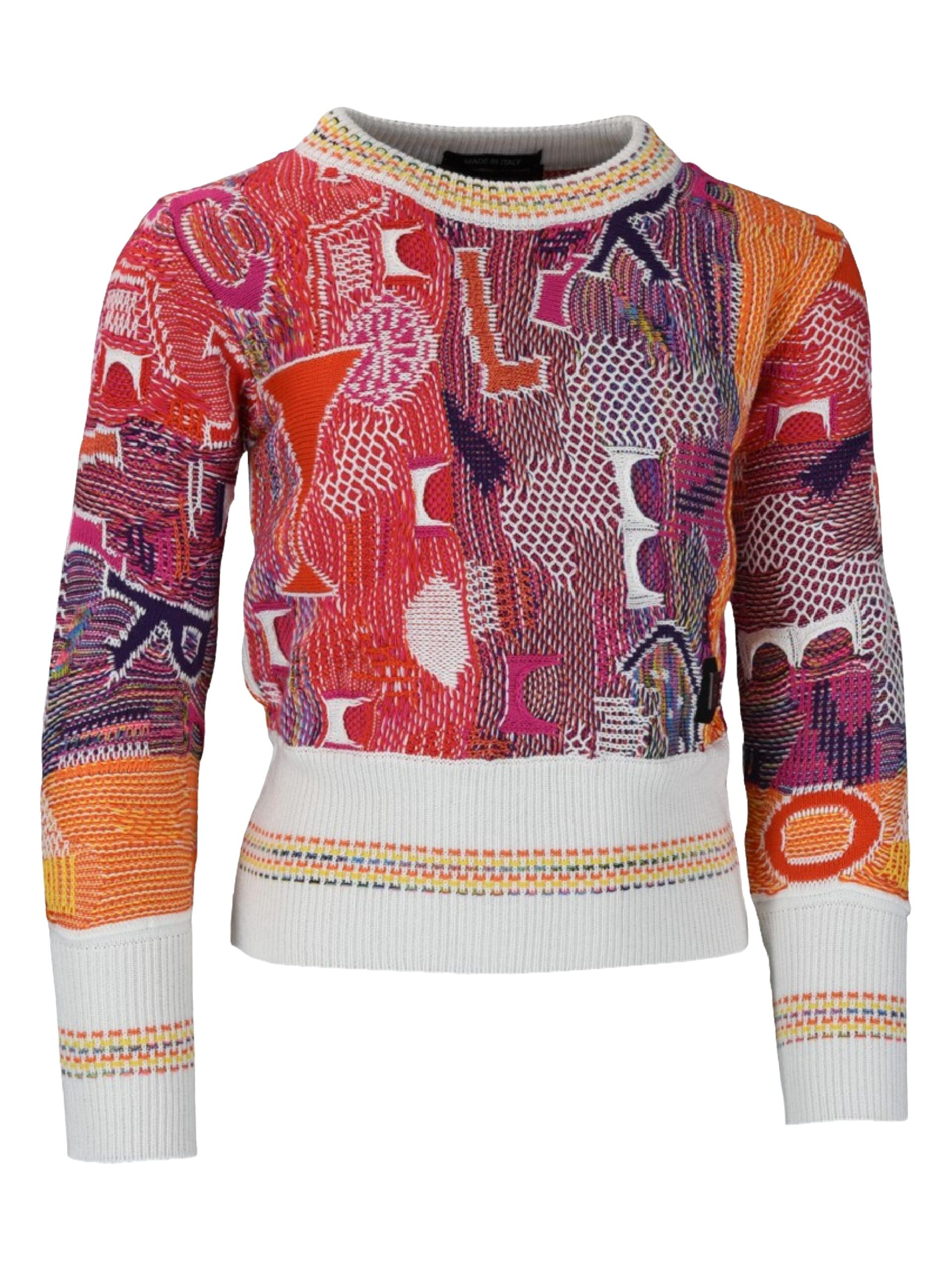 Allover Maedchen Pullover mit Muster