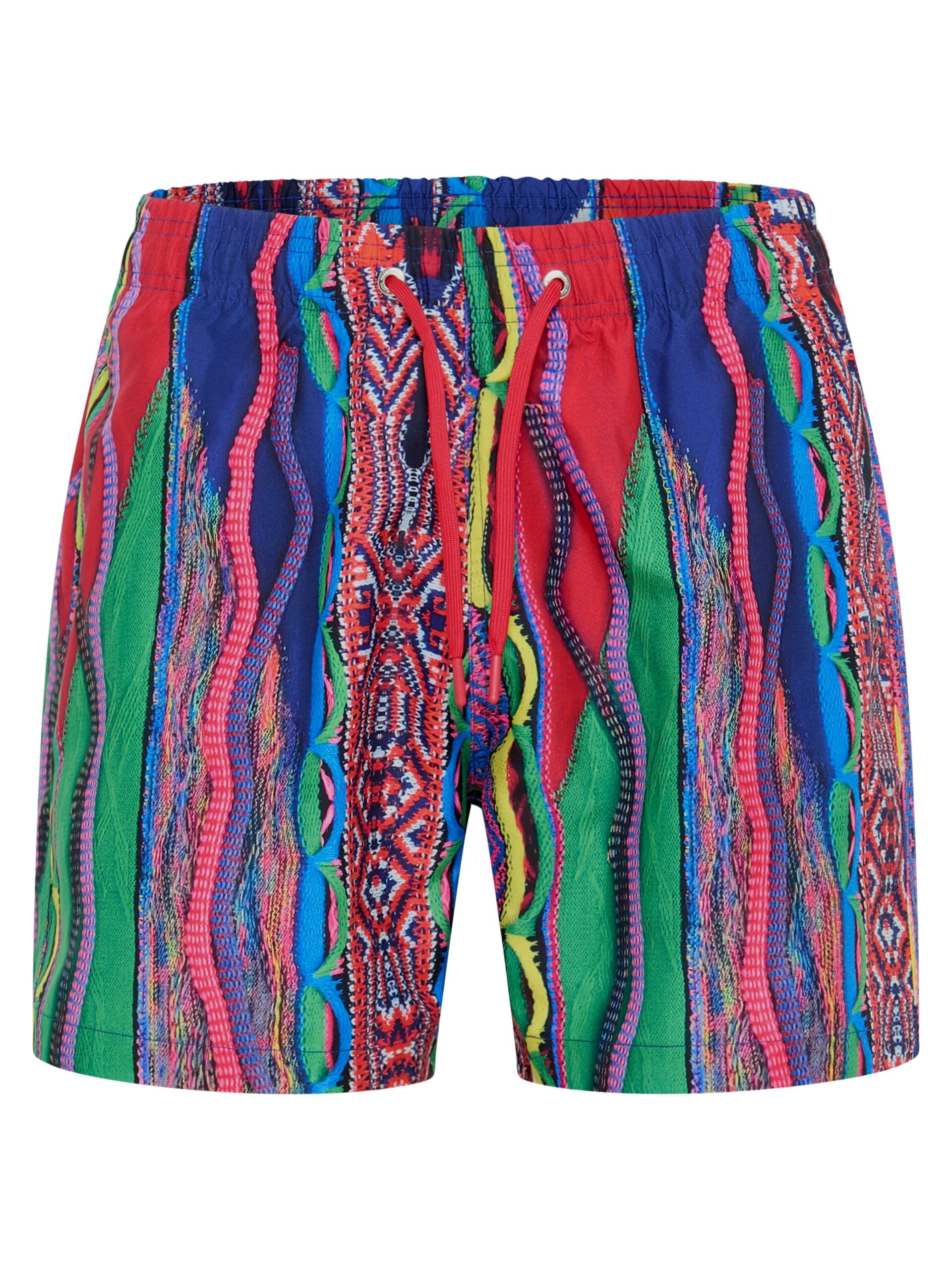 Badeshorts mit Strickmuster