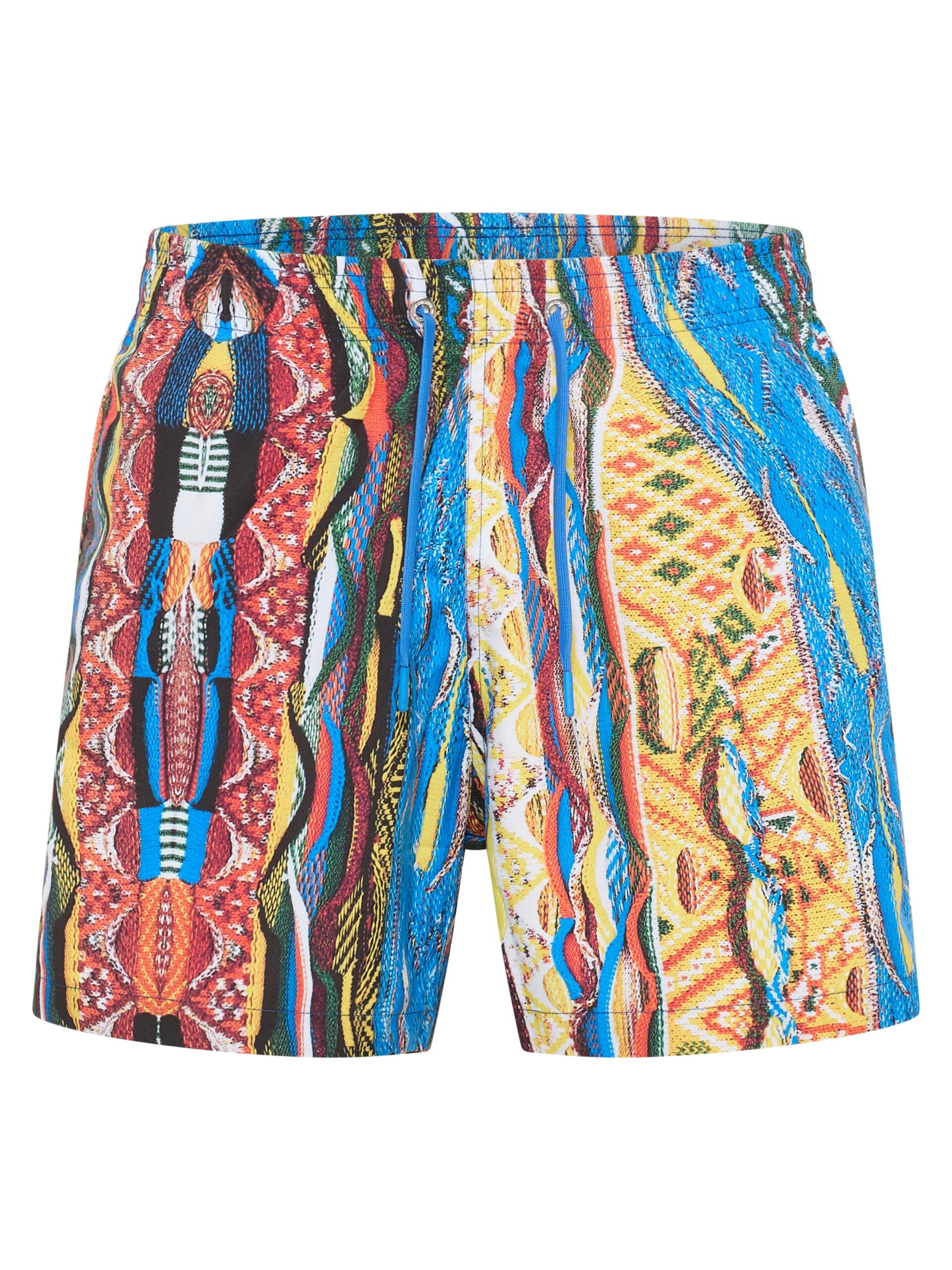 Badeshorts mit Strickmuster