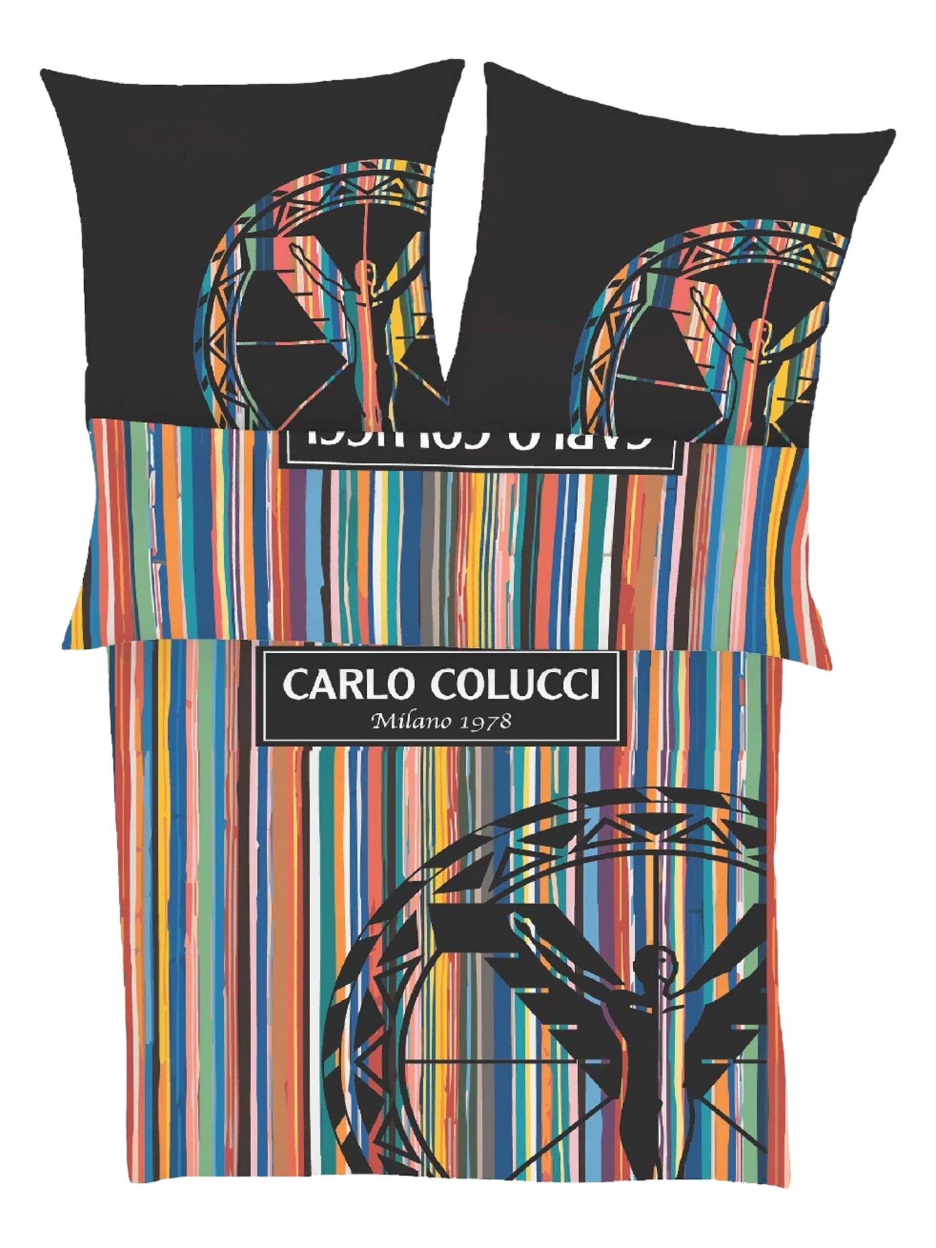 Bettwaesche in mehrfarbigem Streifendesign