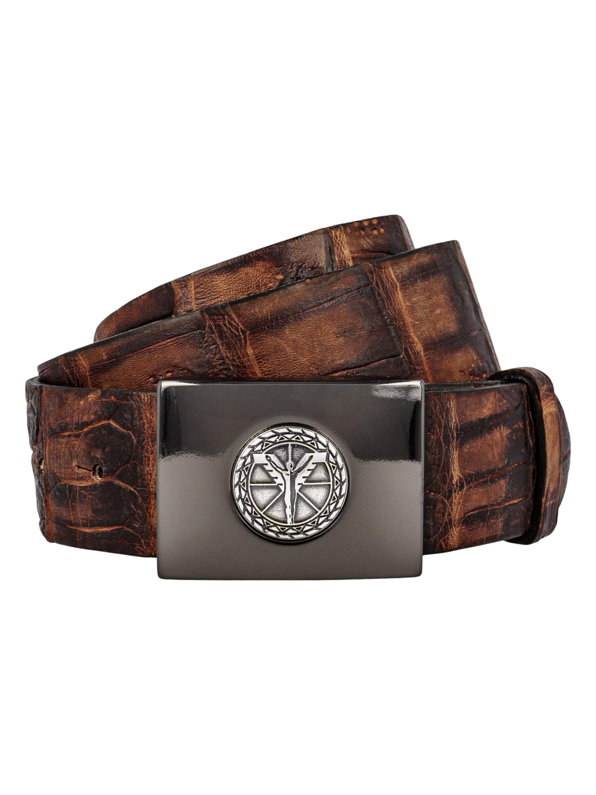 Eleganter Guertel aus echtem Kaimanleder