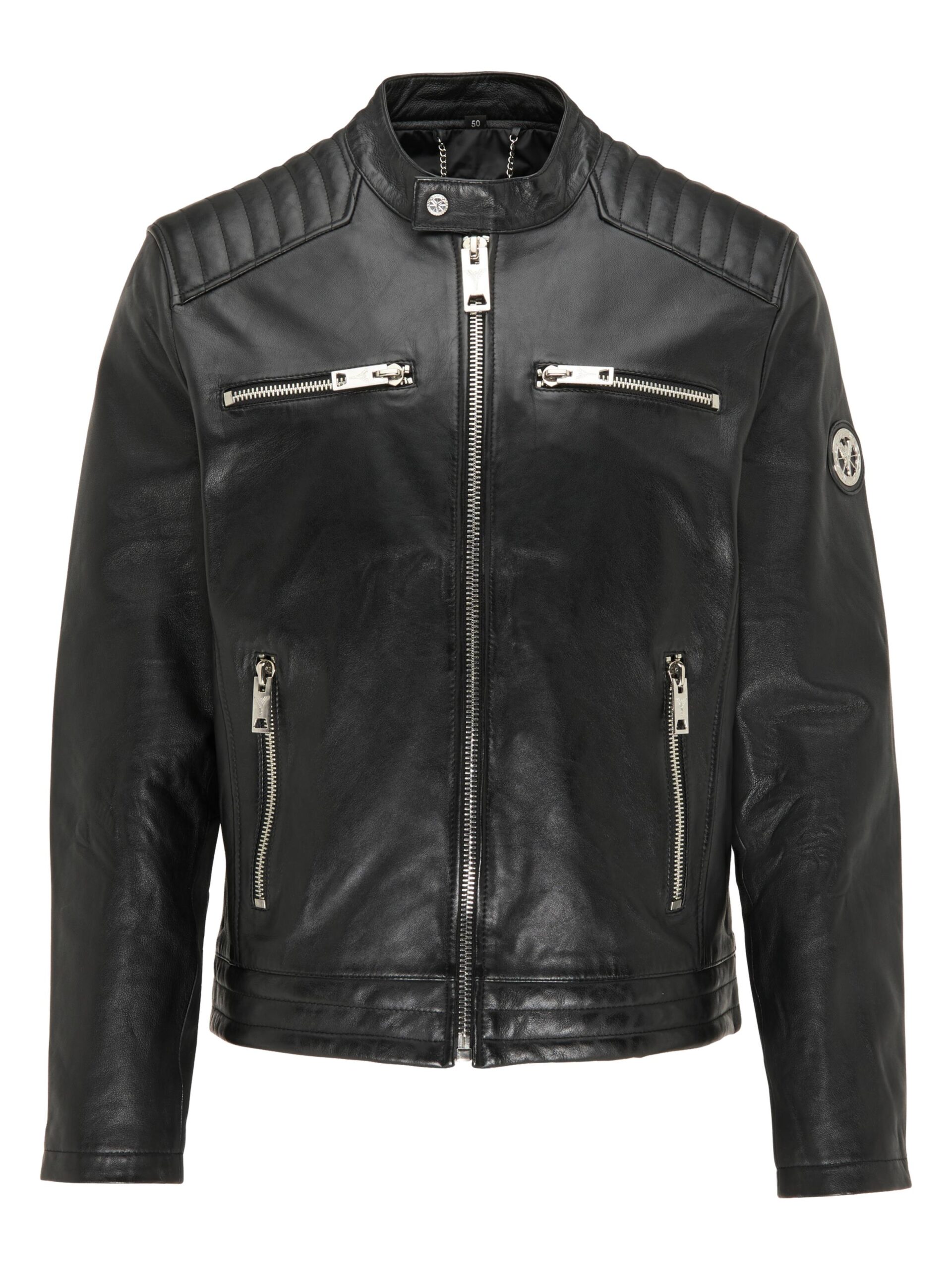 Herren Lederjacke mit Rueckprint