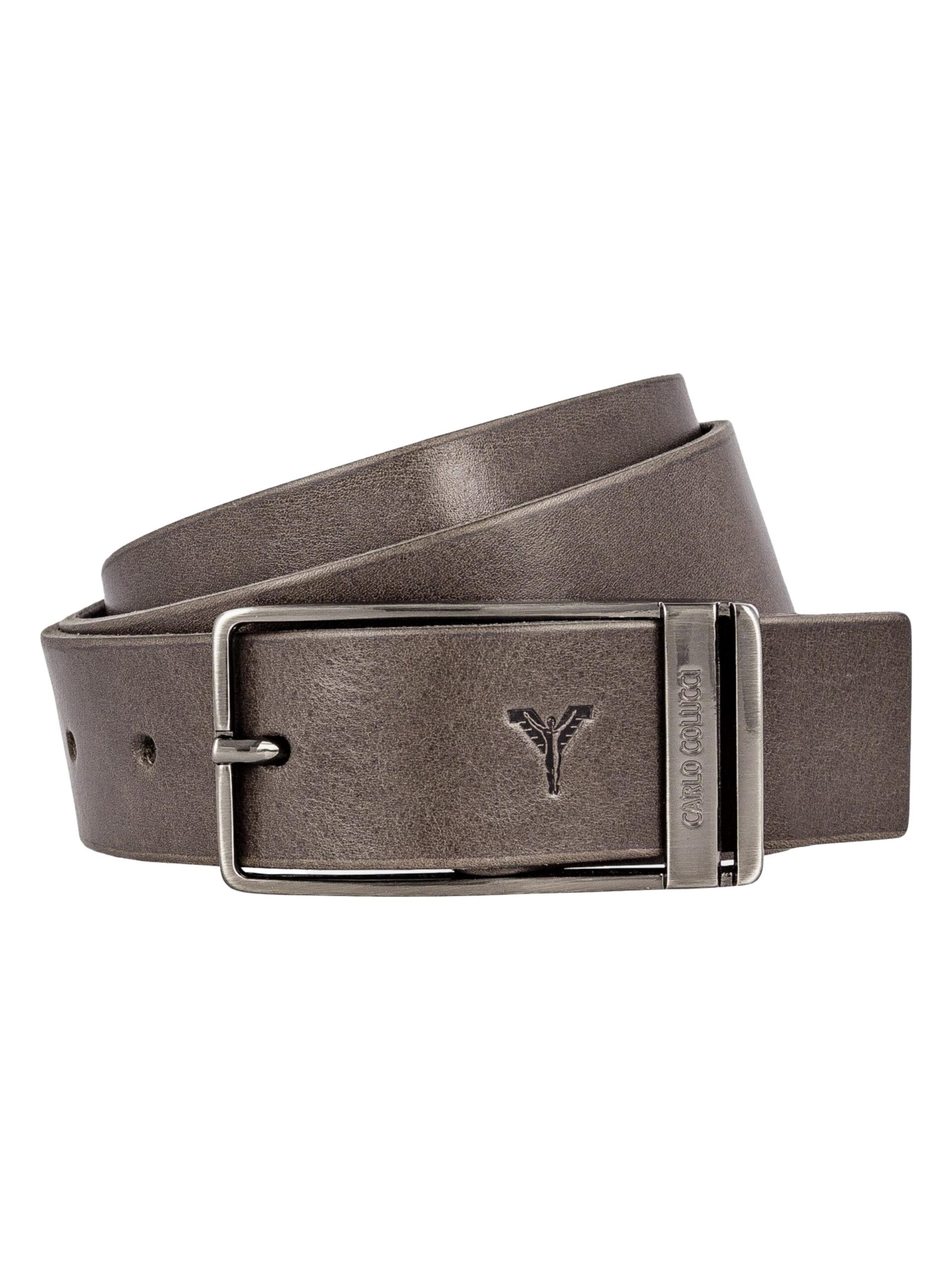 Klassischer Guertel aus glattem Vollrindleder