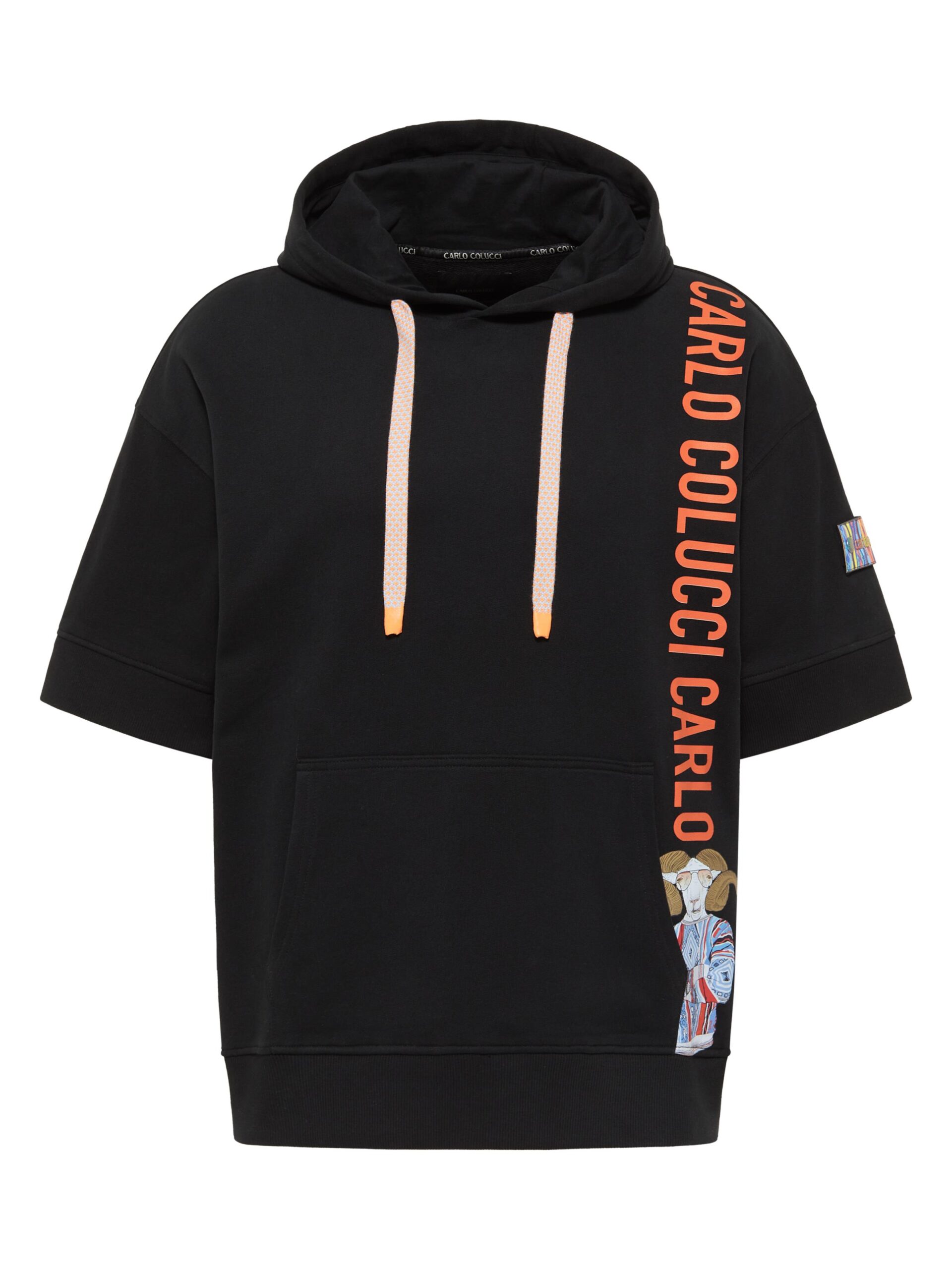 Kurzarm Sweathoodie mit Schriftzug