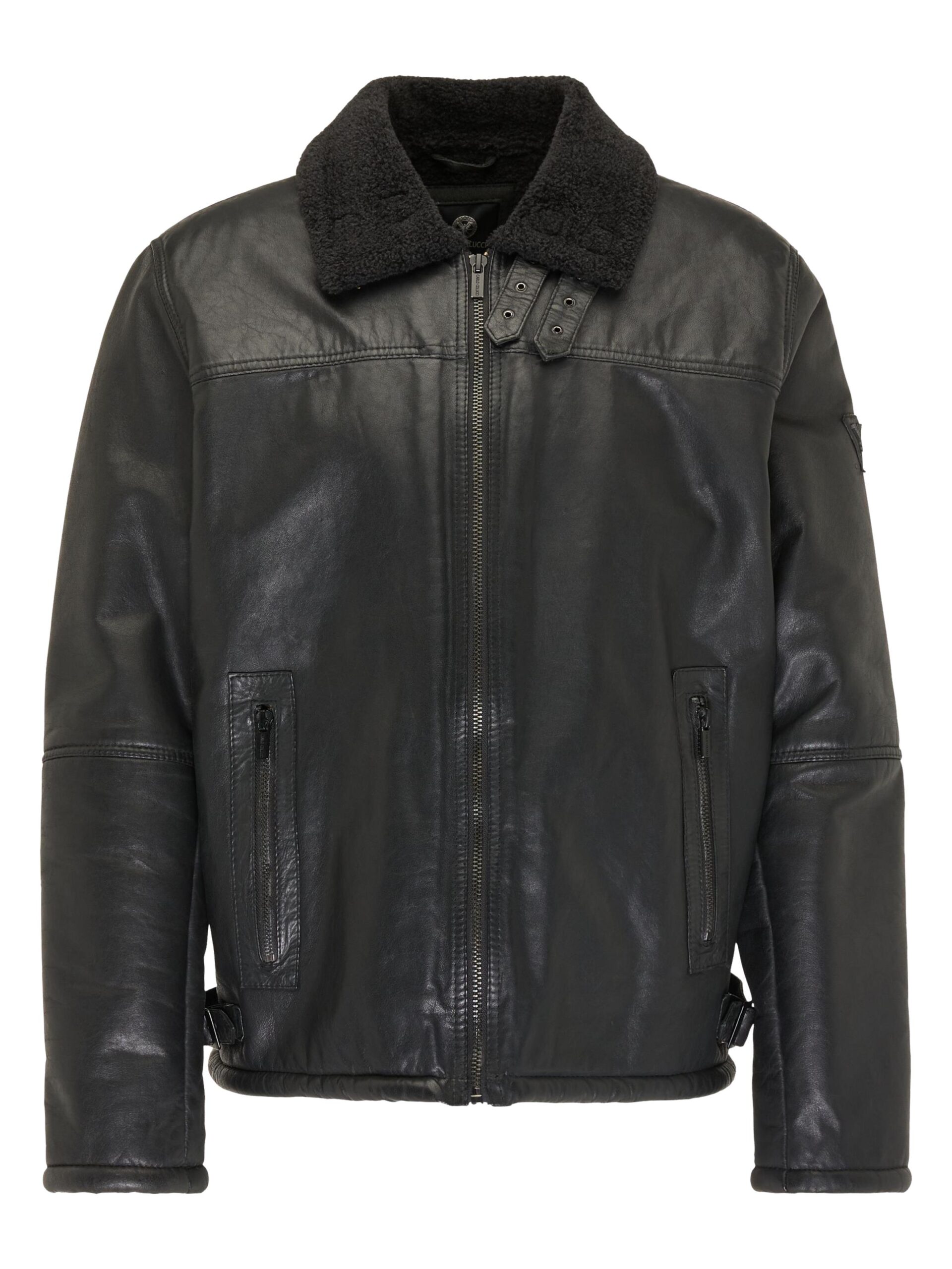 Lederjacke mit Innenfutter