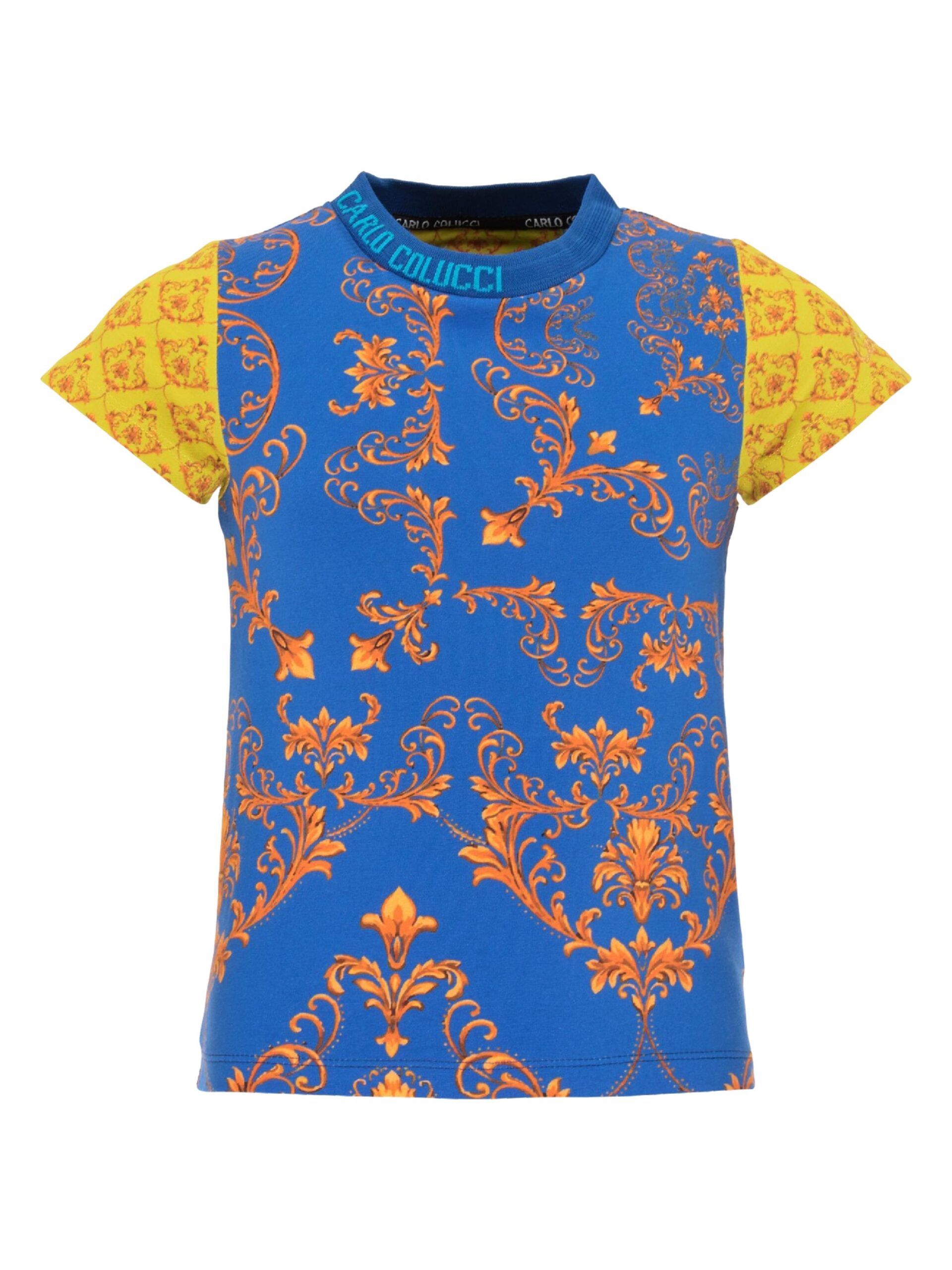 Maedchen T-Shirt mit Barock-Muster