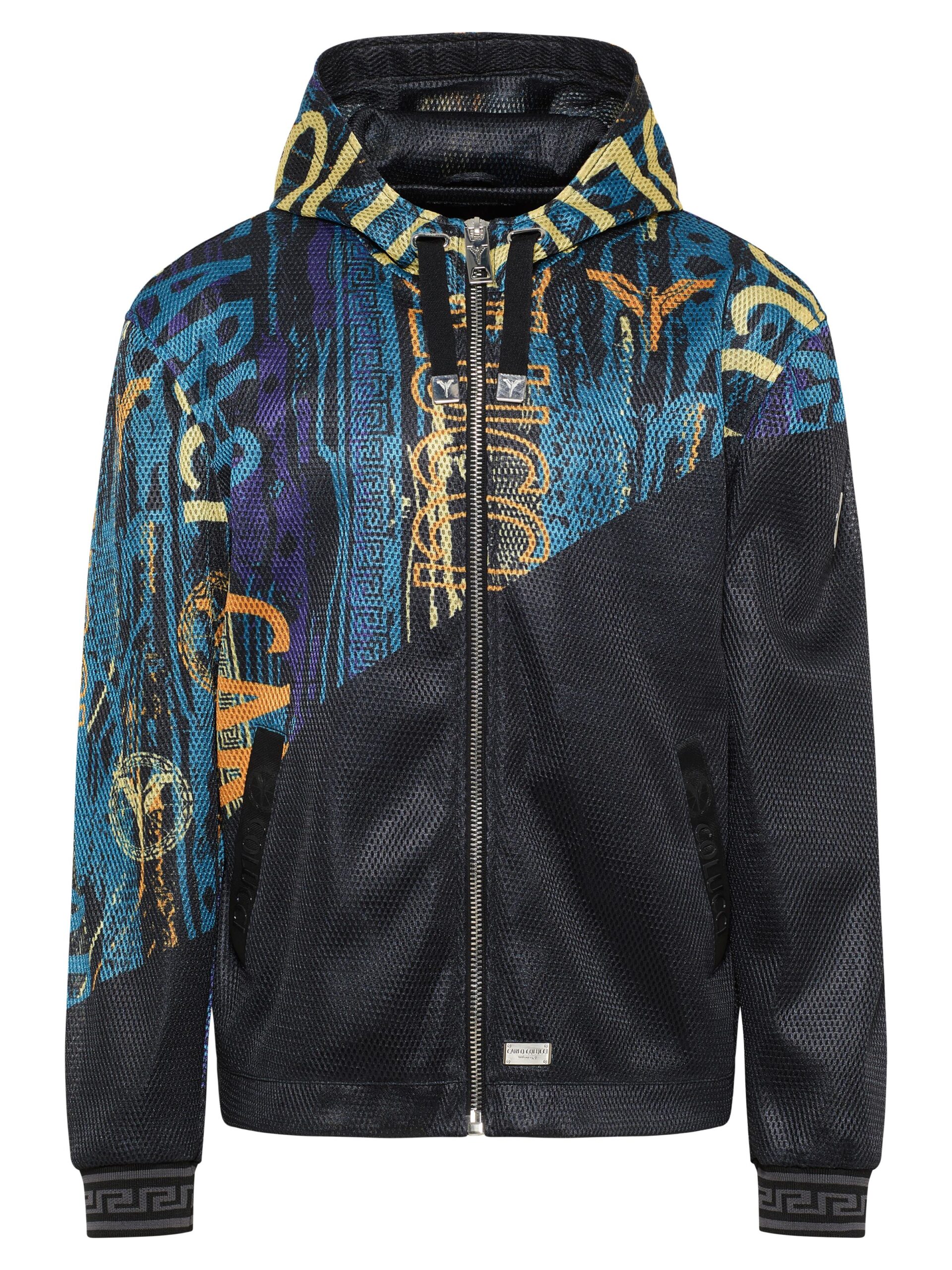 Mesh Blouson mit Kapuze