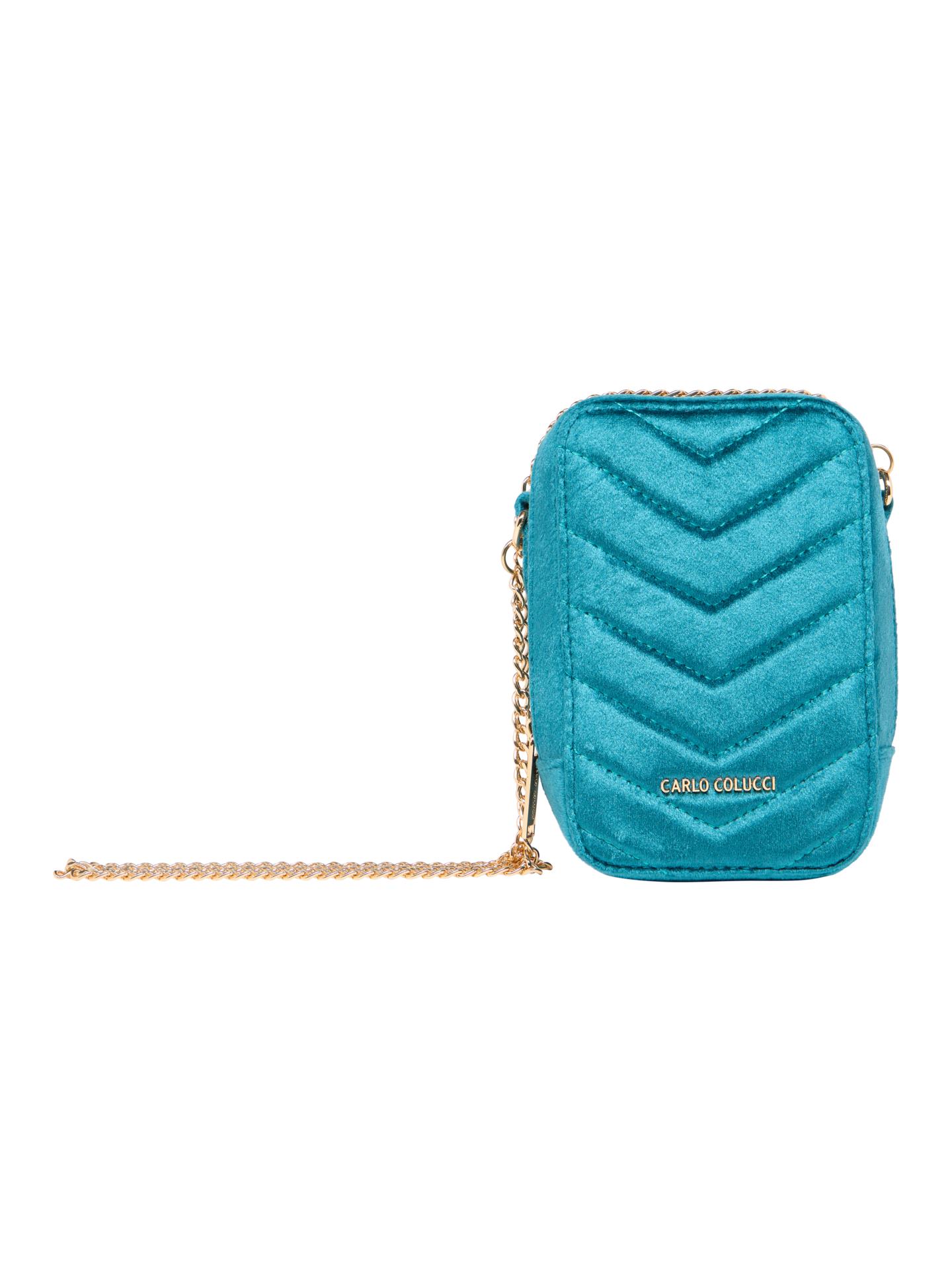 Samt Umhaengetasche mit Kette