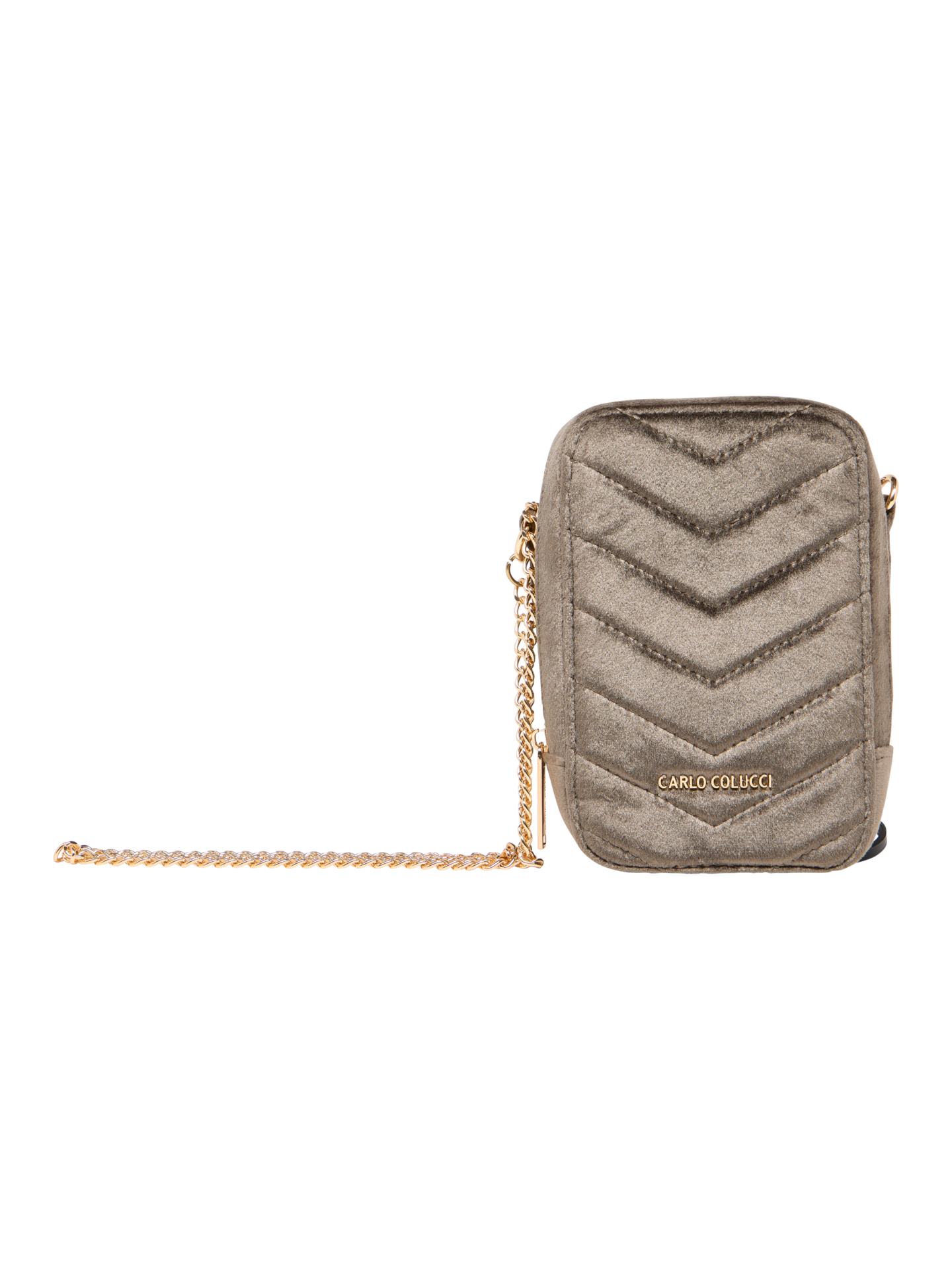 Samt Umhaengetasche mit Kette