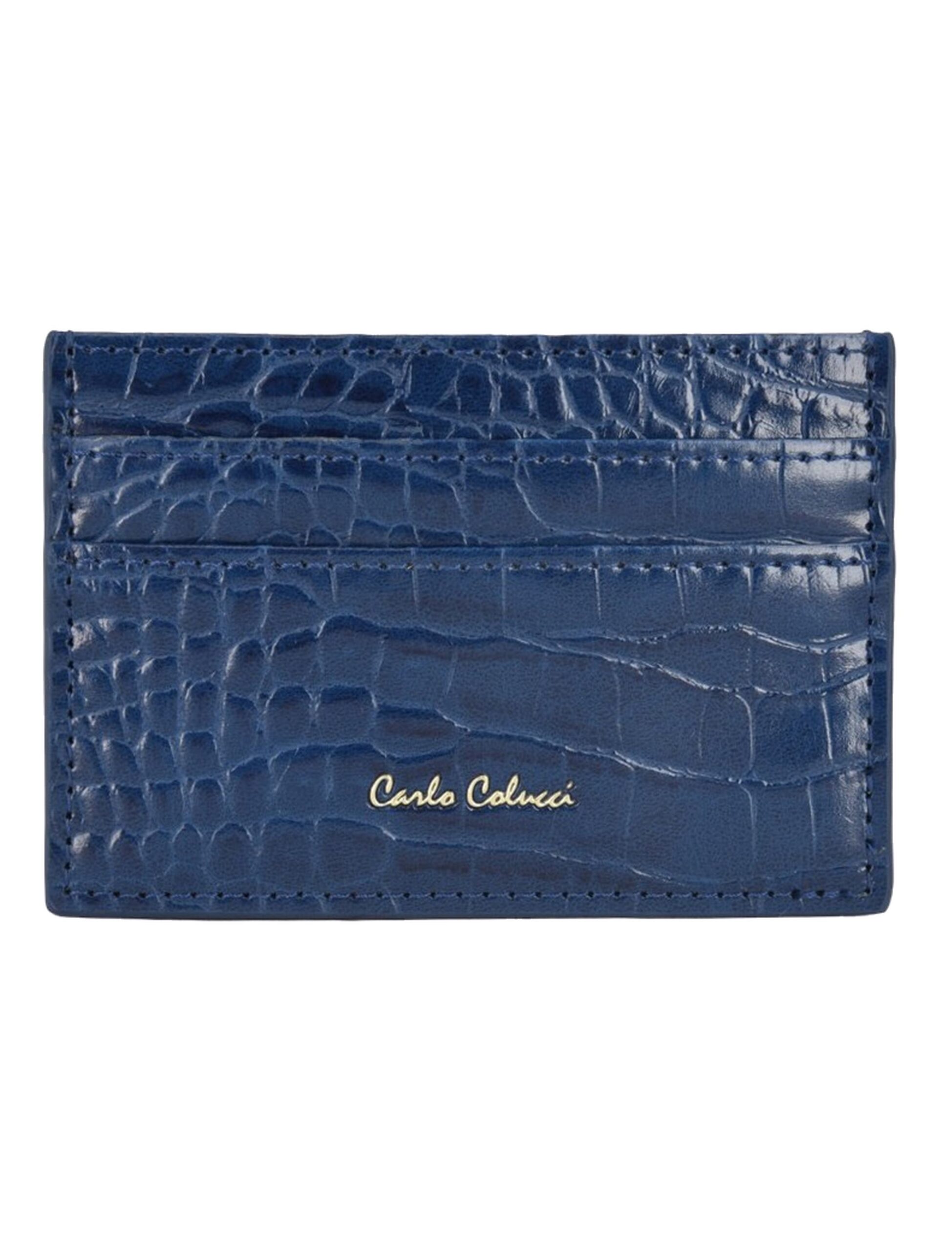Schmales Kartenetui in Krokooptik