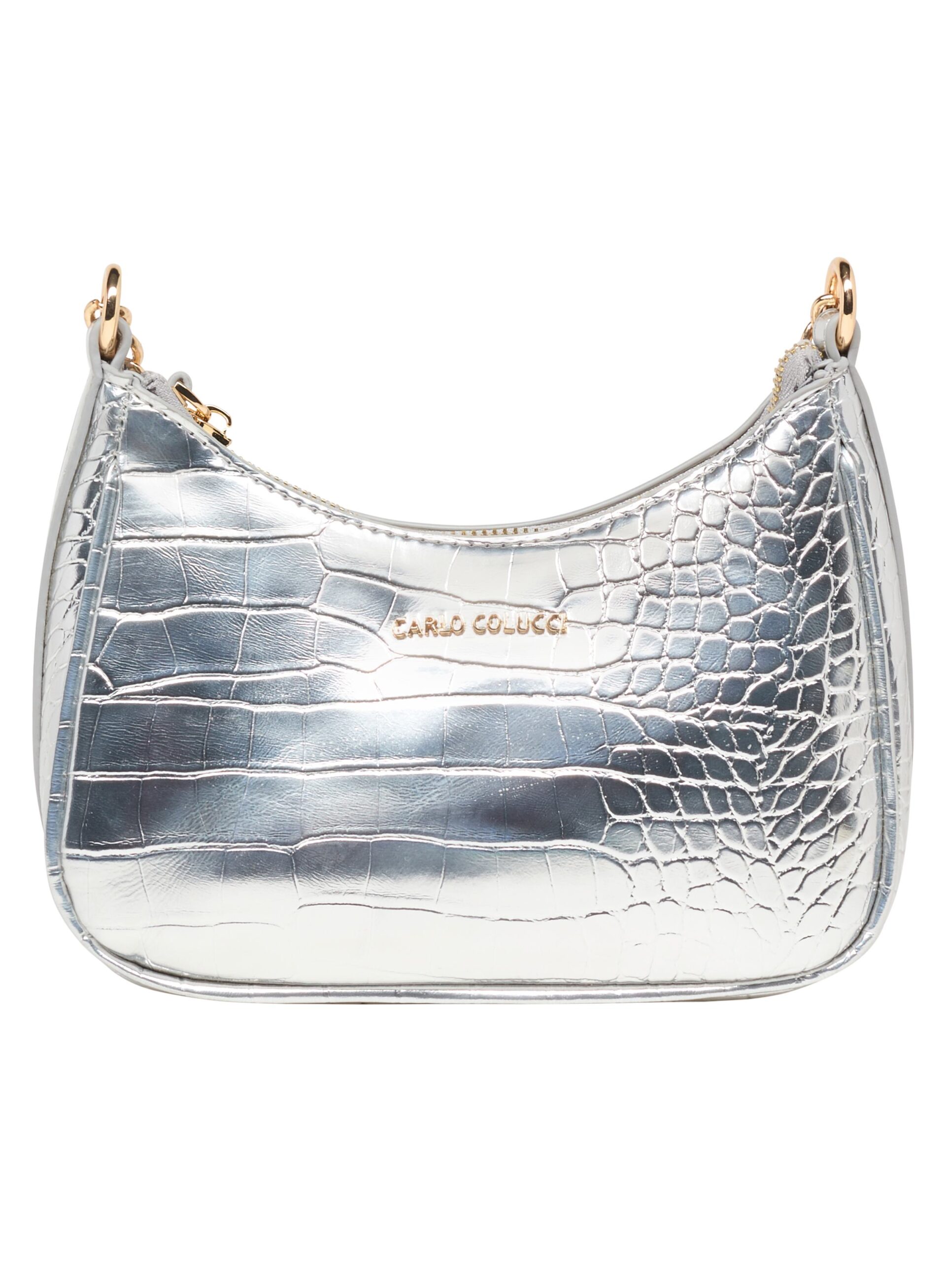 Schultertasche in Kroko-Optik