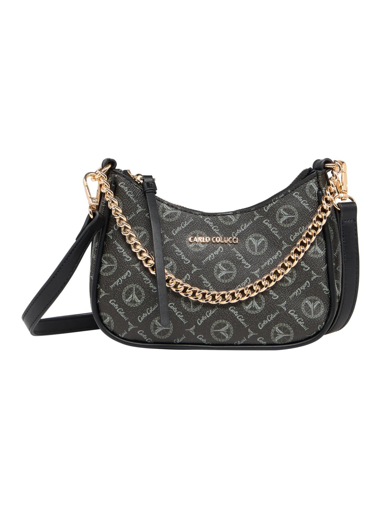 Schultertasche mit Logodruck