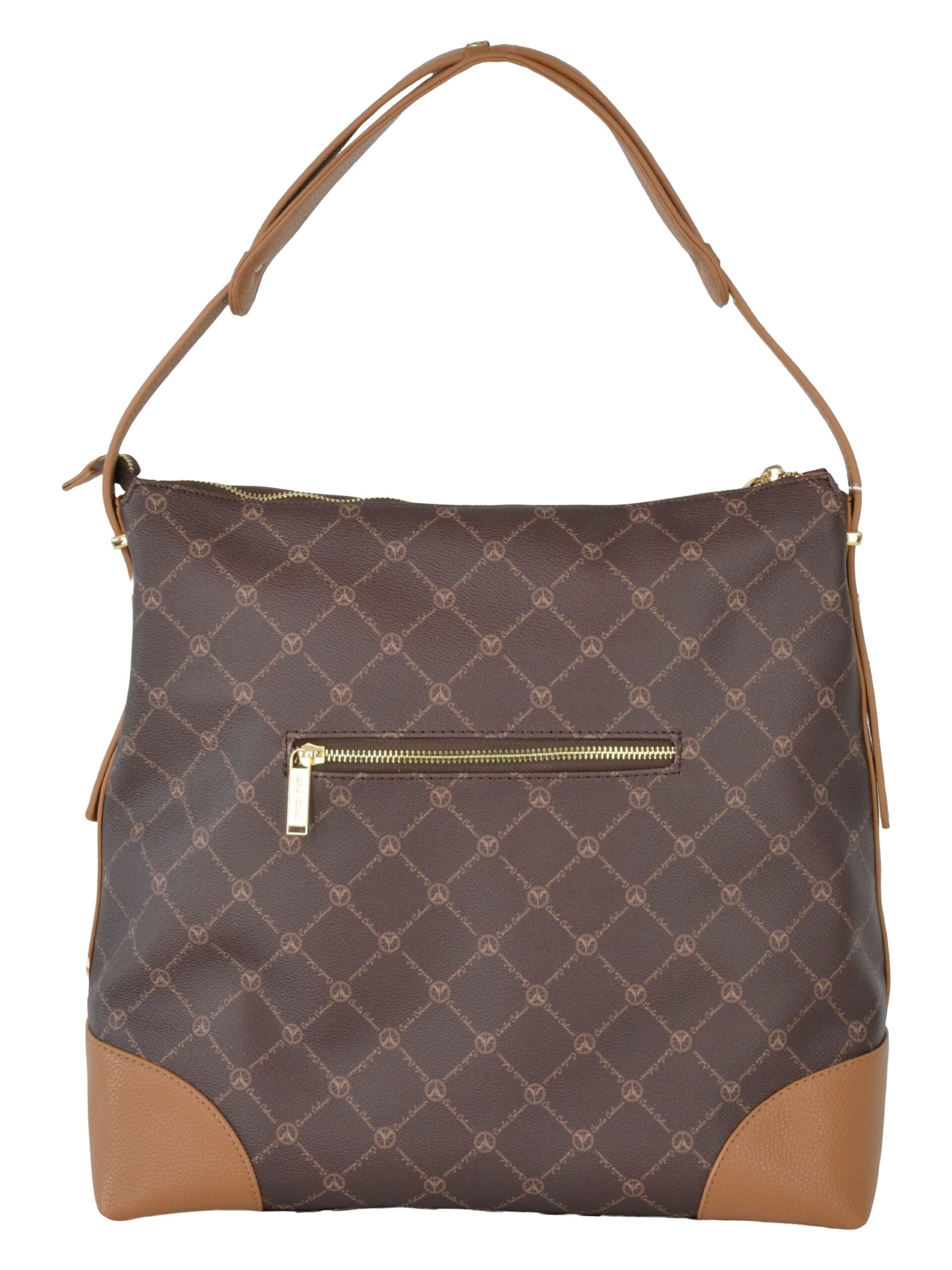 Schultertasche mit Logoprint