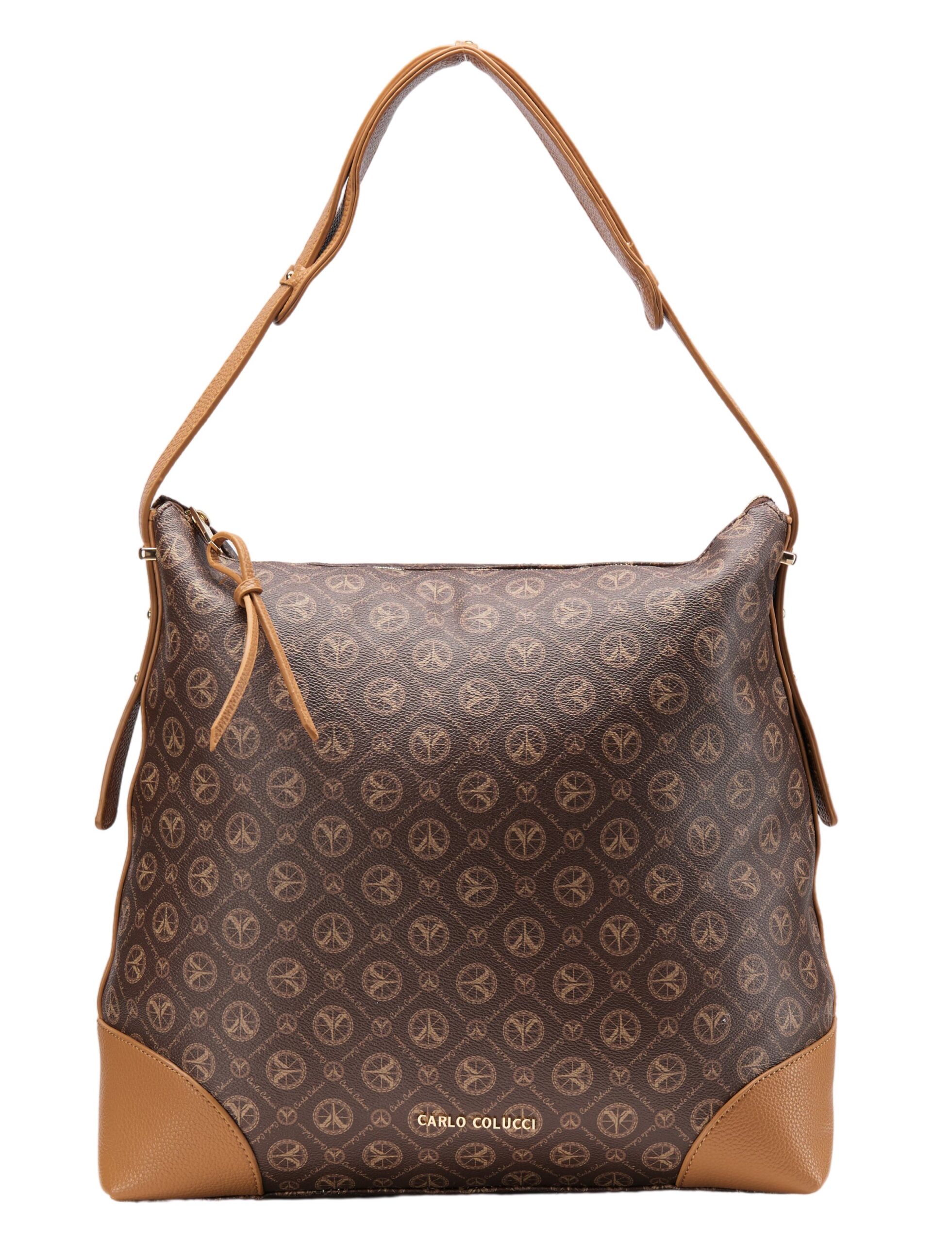 Schultertasche mit Logoprint