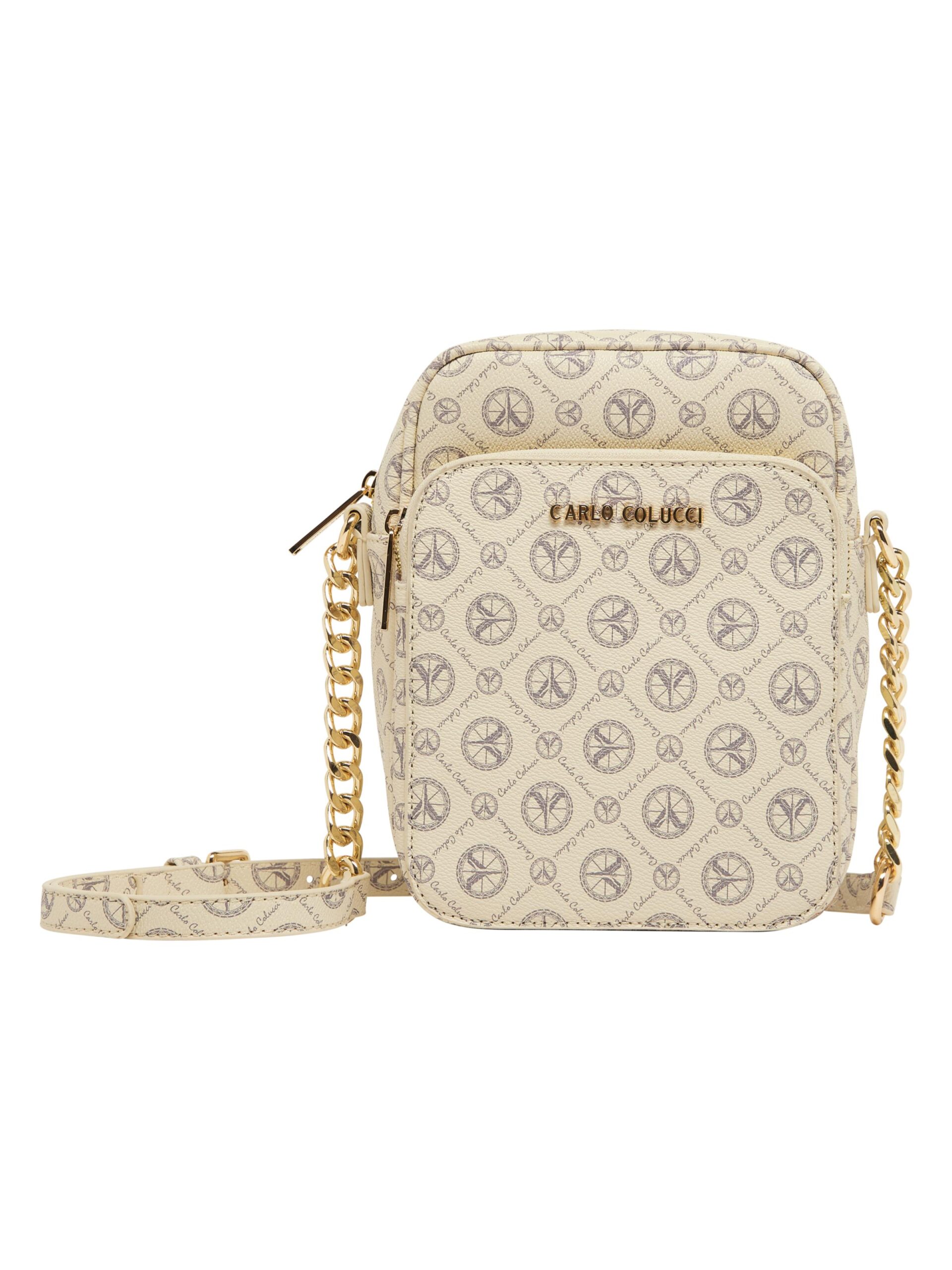 Umhaengetasche mit Kette und Logodruck