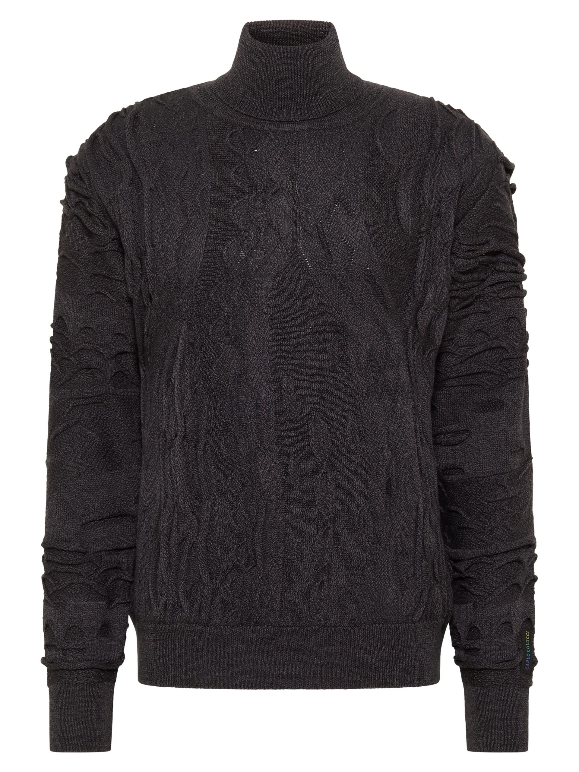 Unifarbener Rollkragen Pullover