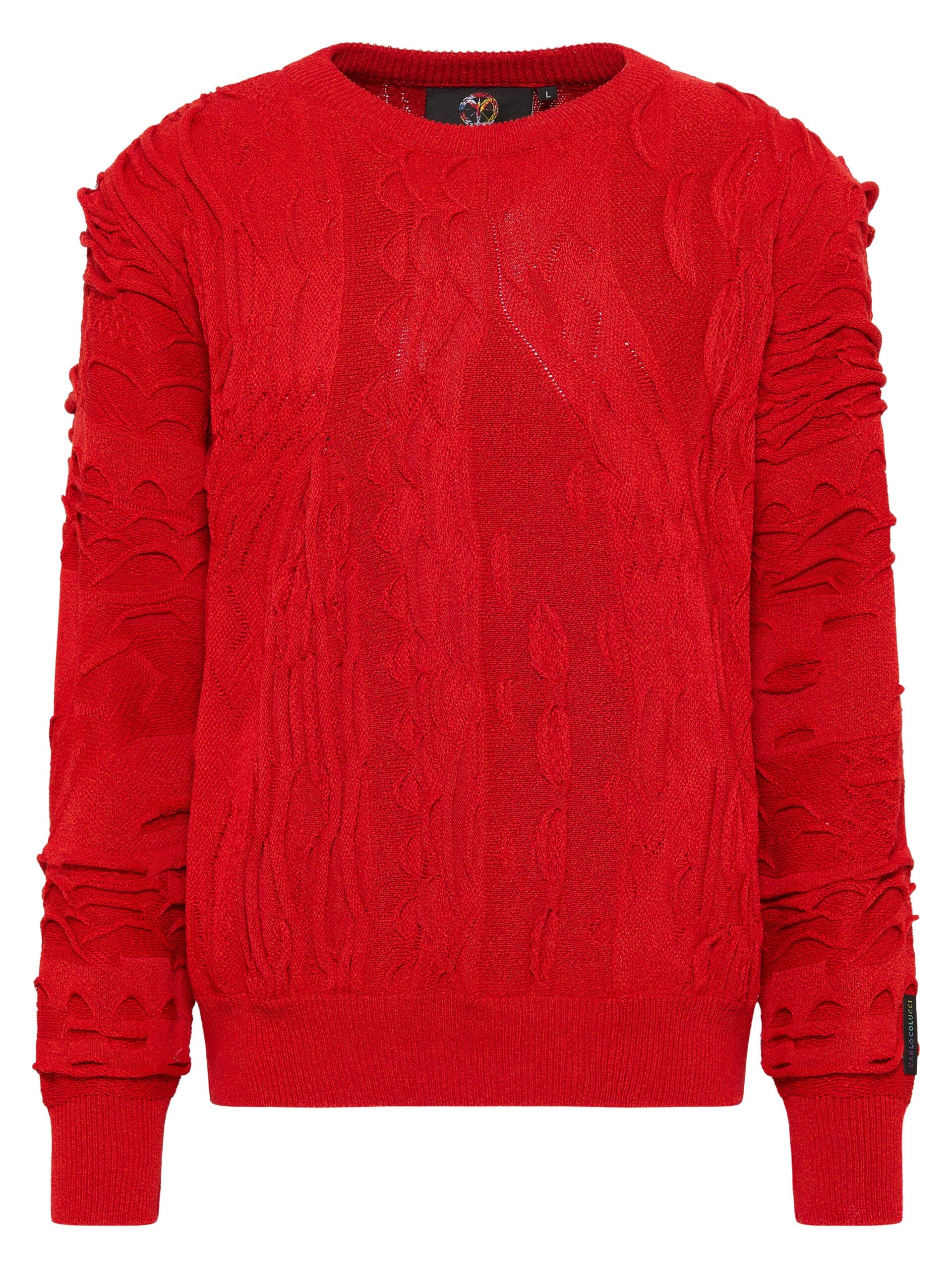 Unifarbener Rundhals Pullover