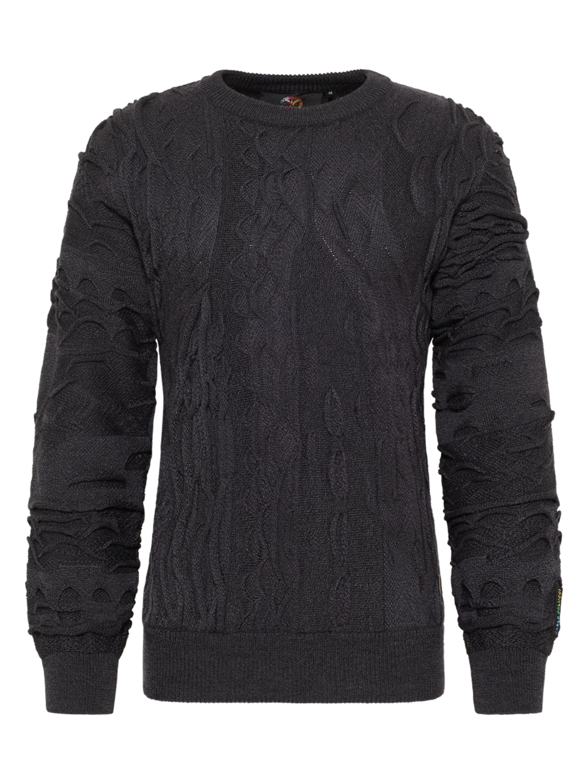 Unifarbener Rundhals Pullover