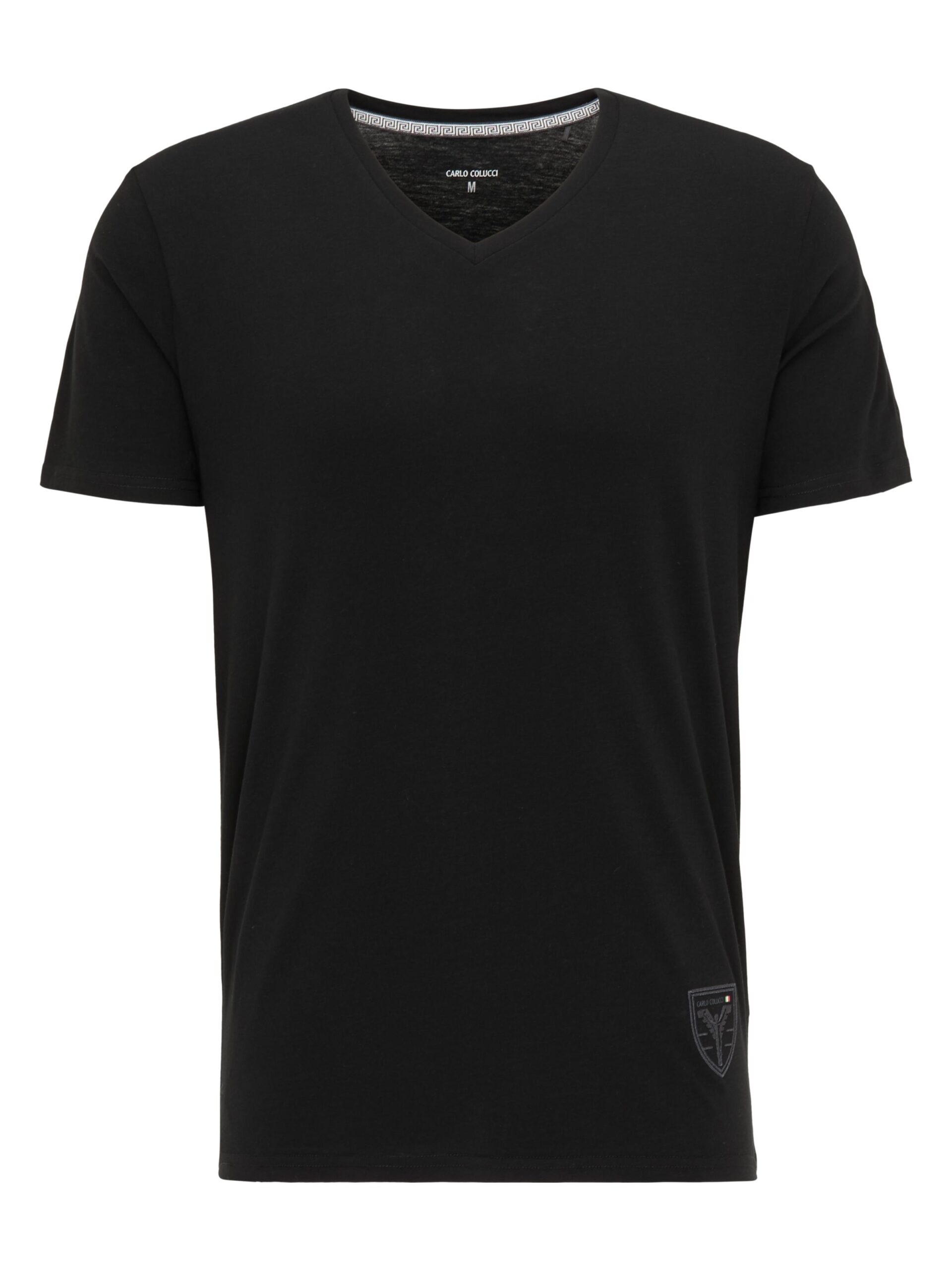 V-neck T-Shirt mit aufwendiger Stickerei
