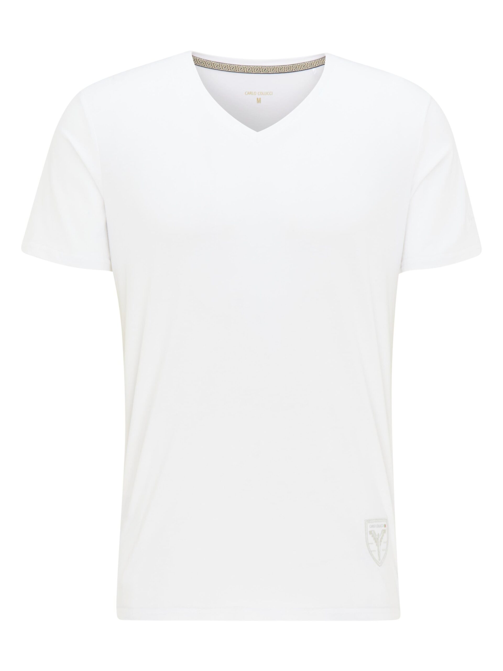 V-neck T-Shirt mit aufwendiger Stickerei