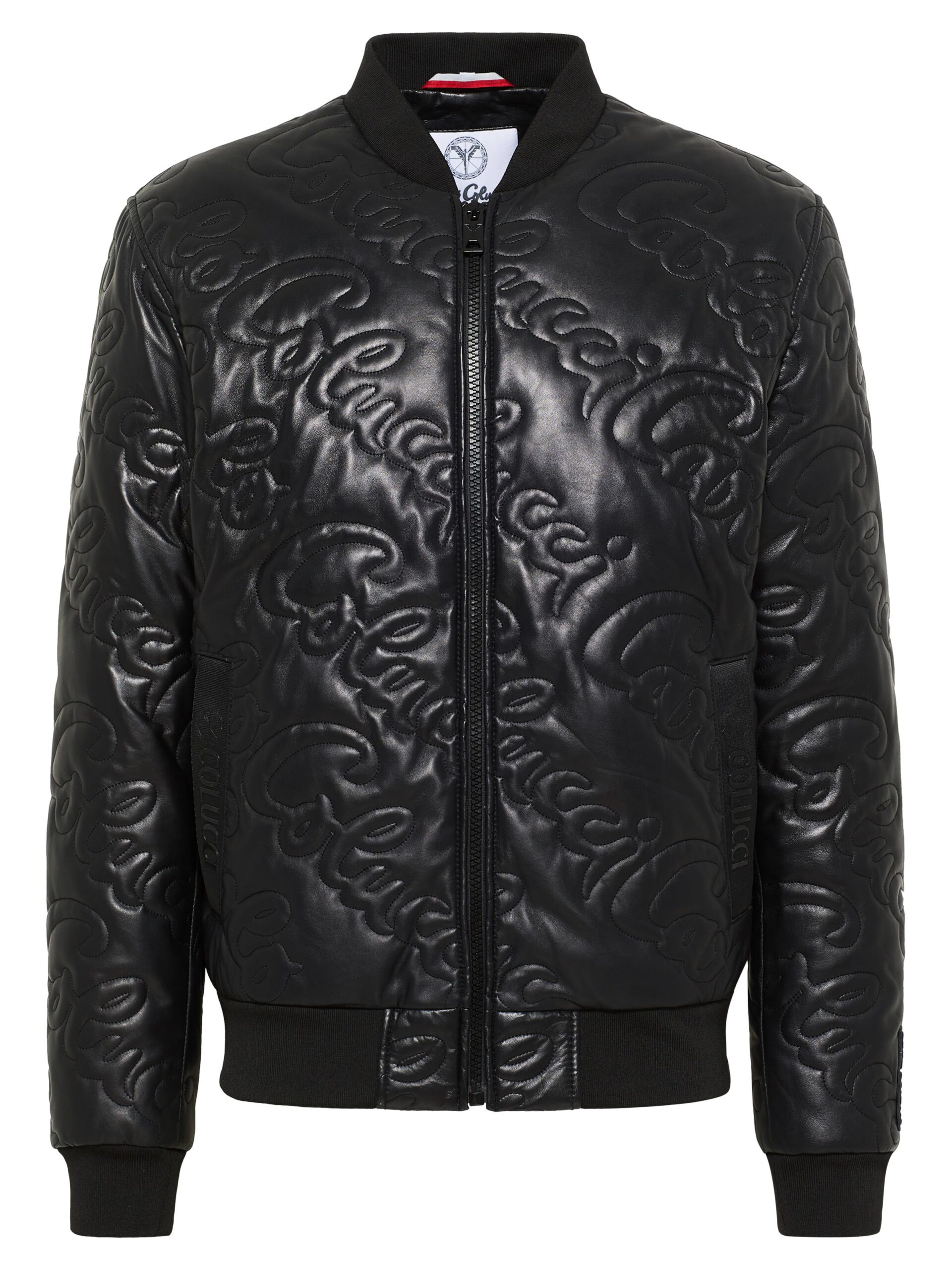 Wattierter Lederblouson